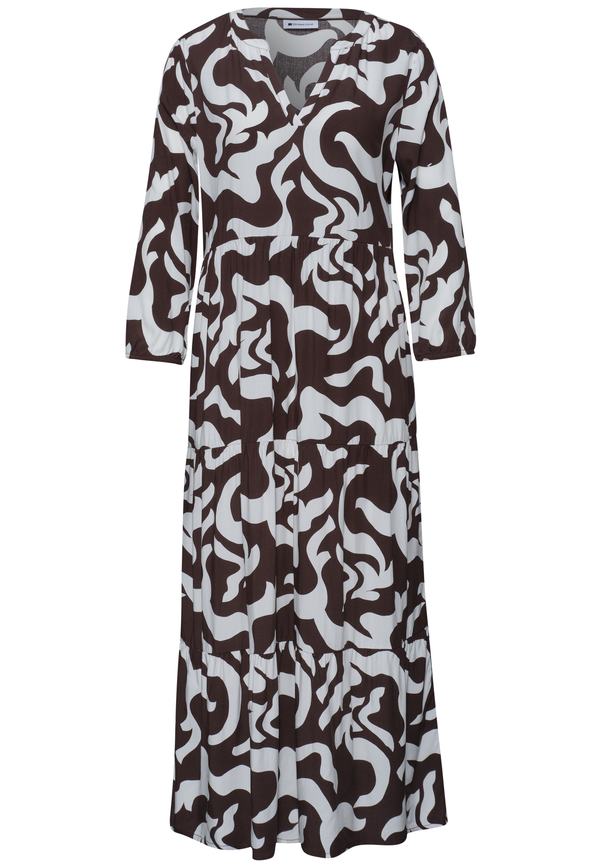 STREET ONE Maxikleid Ohne Taschen mit allover Print