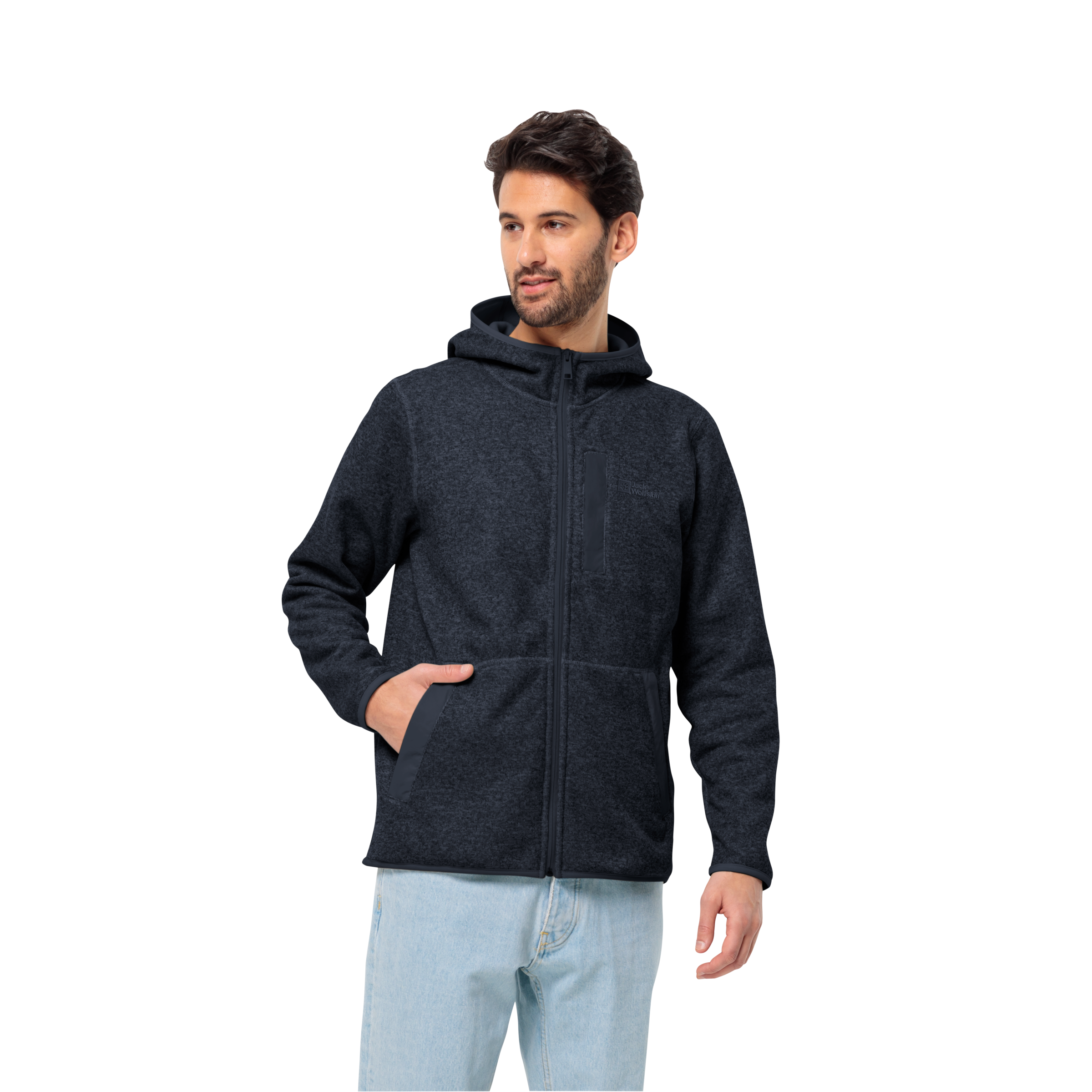 Jack Wolfskin Fleecejacke "TANNENSPUR HOODED JKT M" mit Kapuze Wärmend, win günstig online kaufen