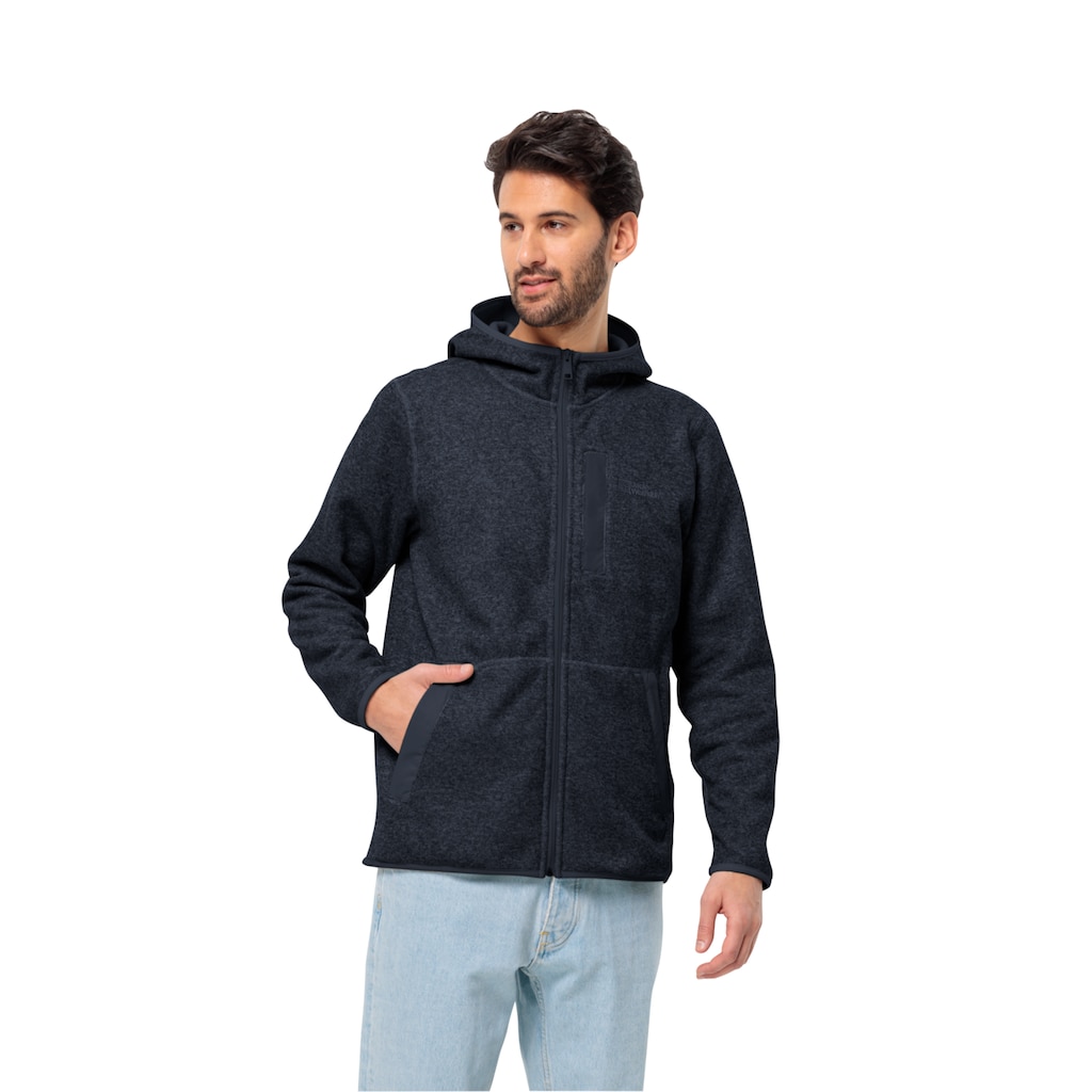 Jack Wolfskin Fleecejacke »TANNENSPUR HOODED JKT M«, mit Kapuze