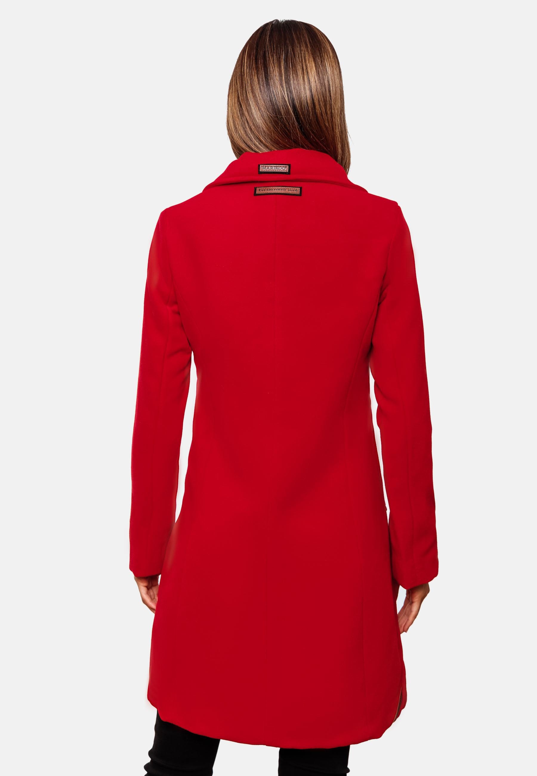 Marikoo Wollmantel »Nanakoo«, edler Damen Trenchcoat in Woll-Optik