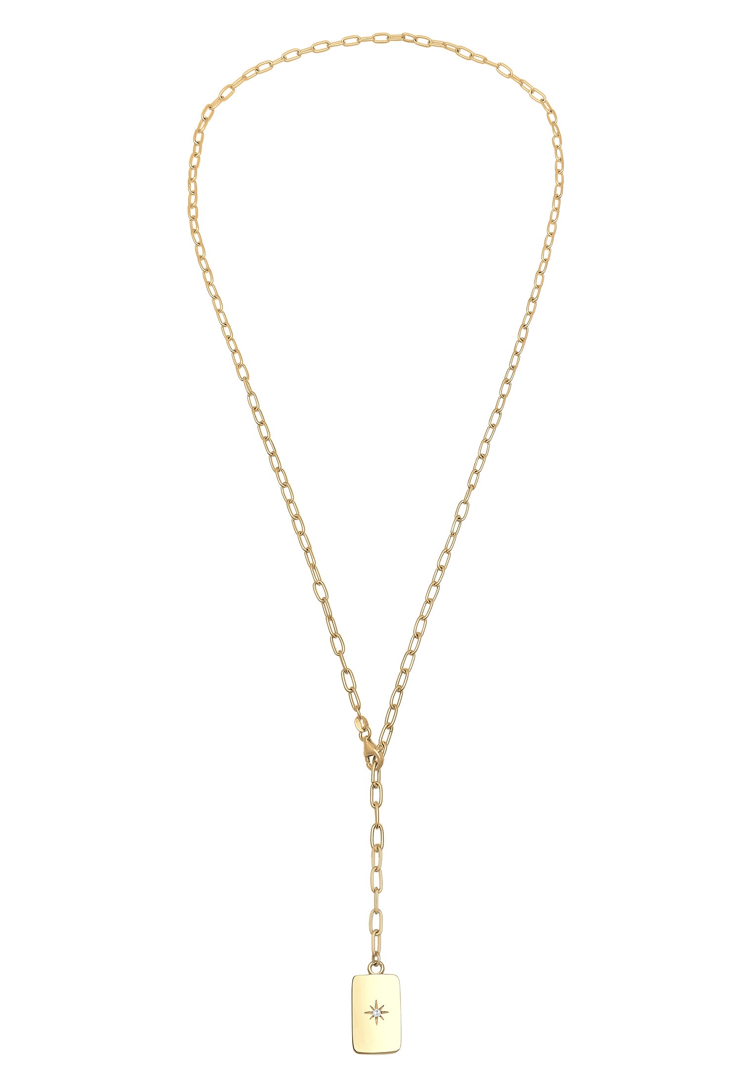 Elli Premium Collierkettchen »Y-kette Verstellbar Zirkonia Trend 925 Silber«
