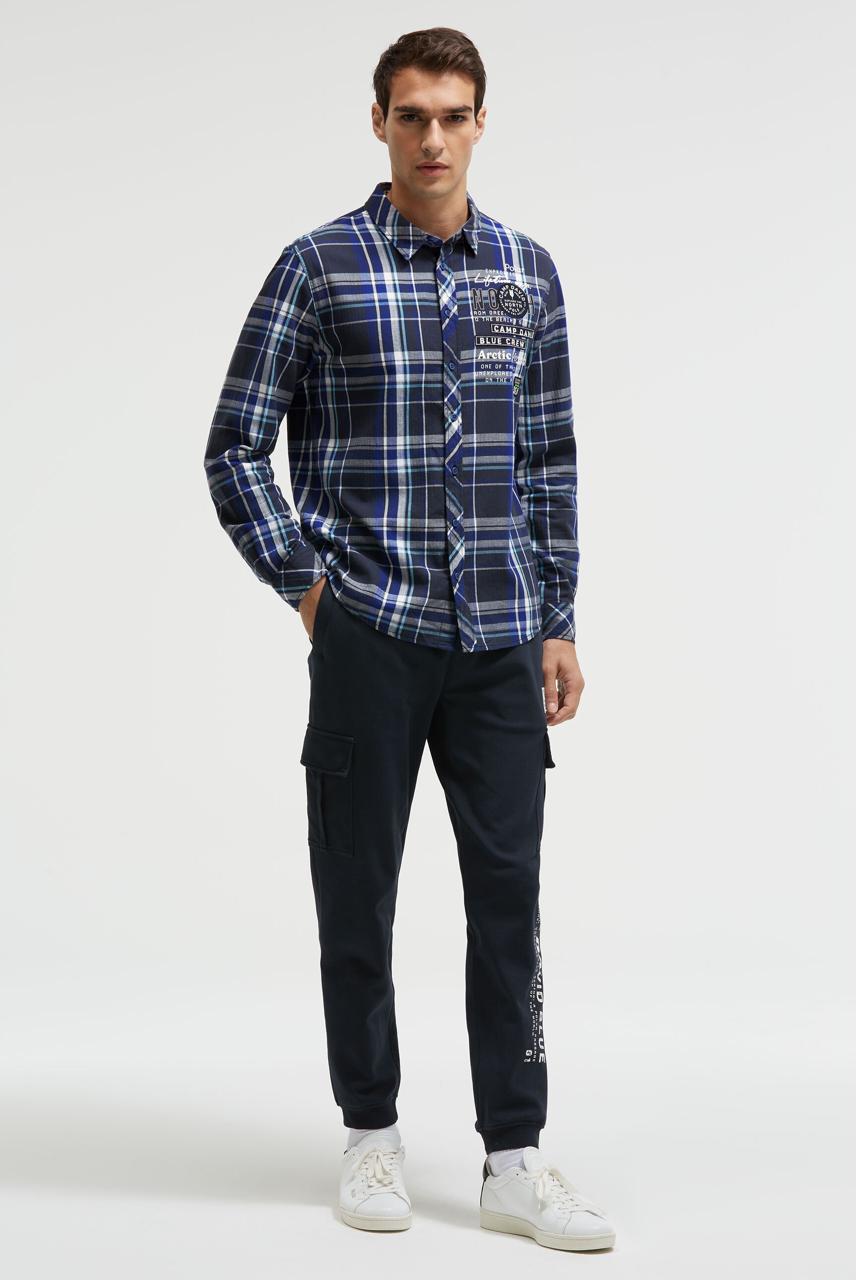 Thumbnail - CAMP DAVID Langarmhemd aus Baumwolle