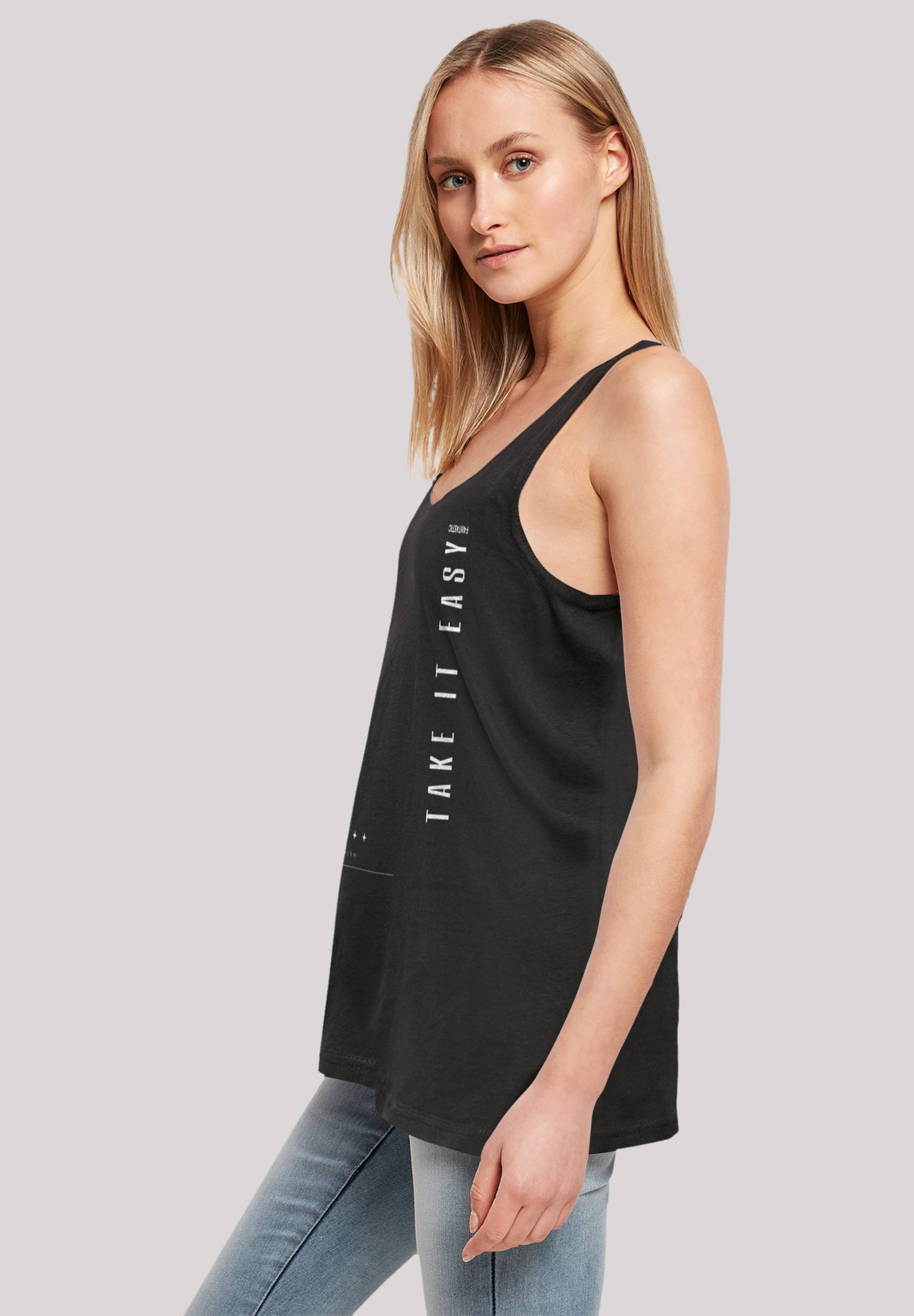 F4NT4STIC T-Shirt »Take It Easy Text«, Print