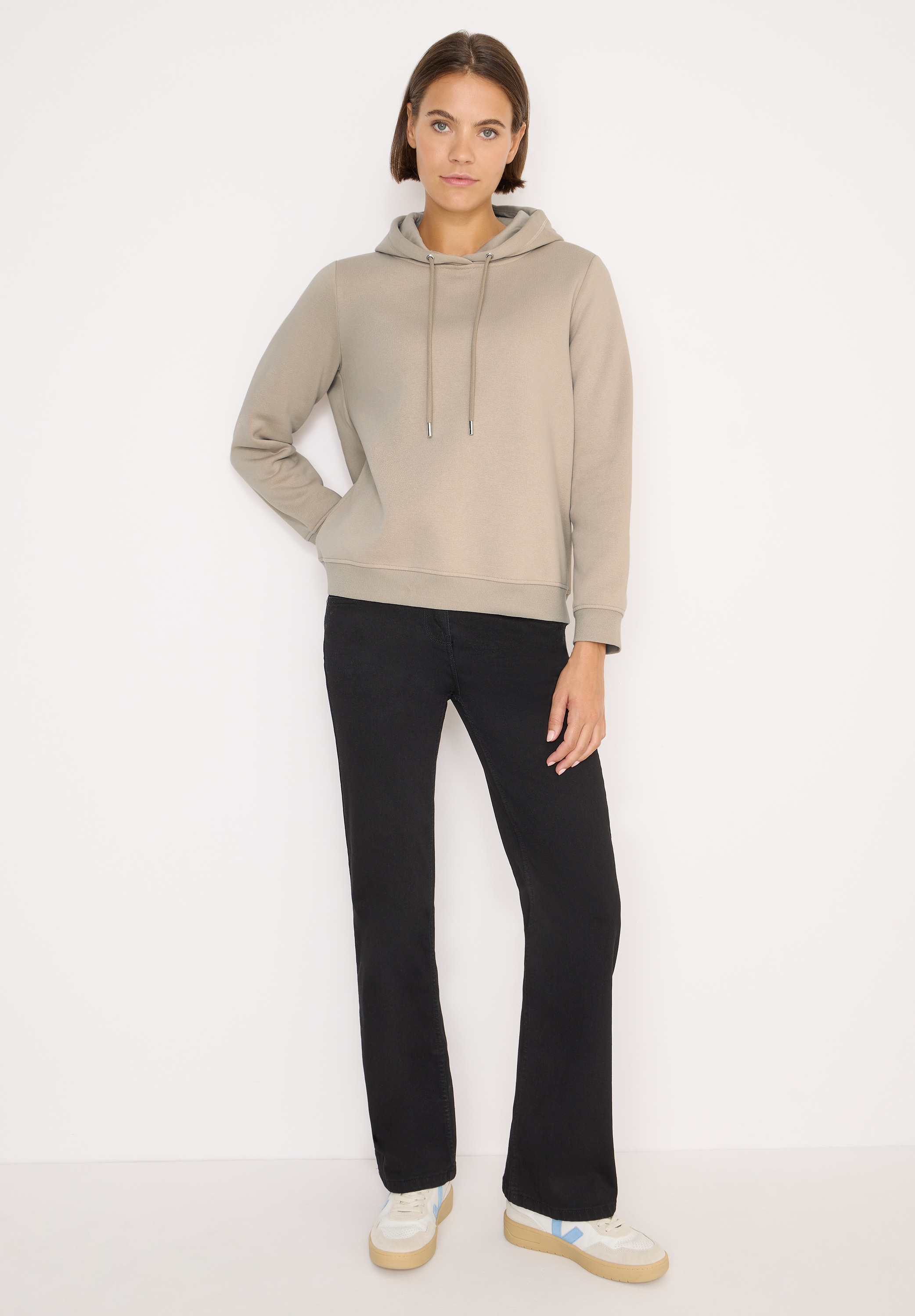 Cecil Hoodie, aus softem Materialmix