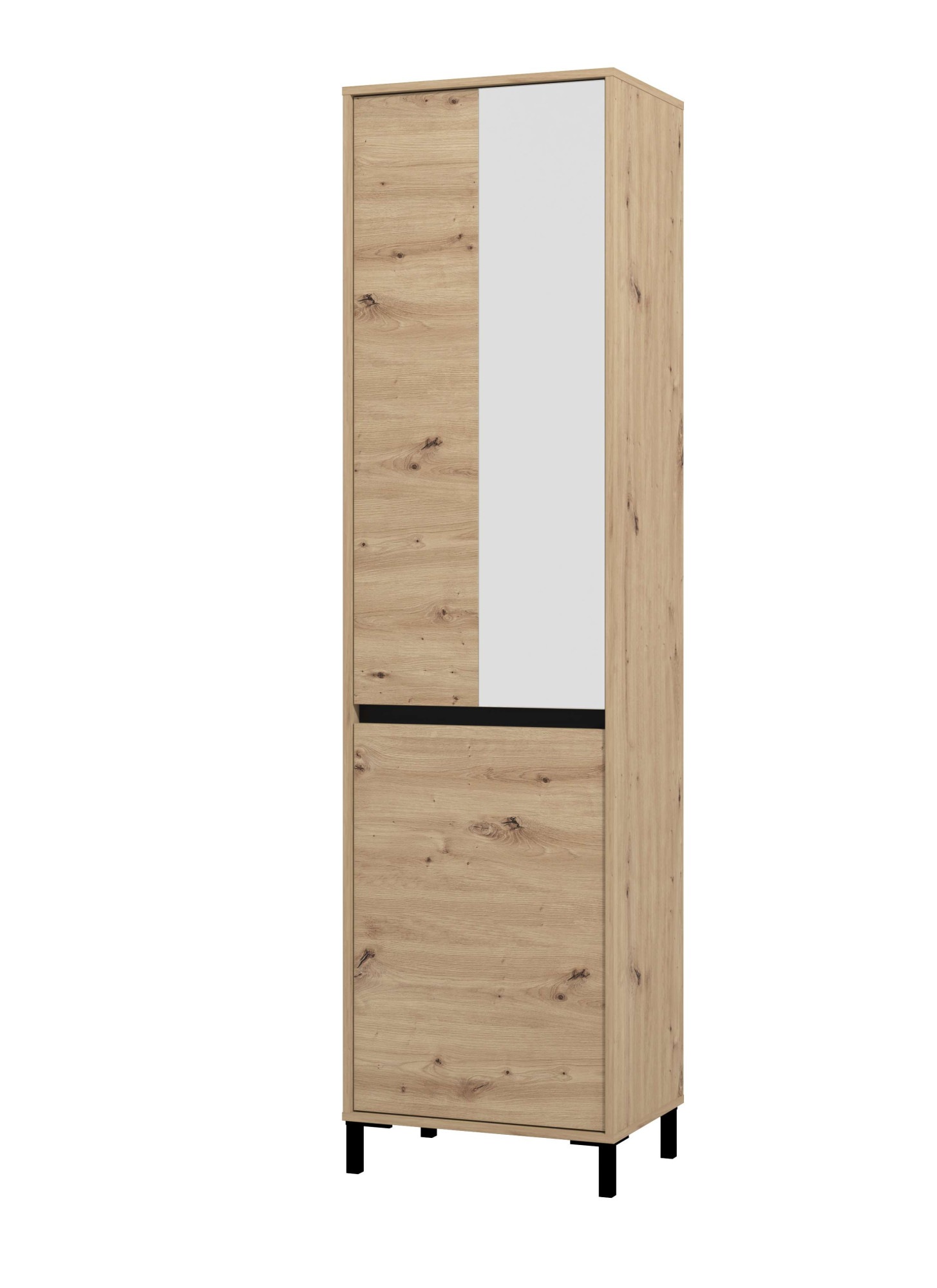 Home affaire Garderobenschrank »Arran, Stauraumschrank, Flurschrank, ausziehbare Kleiderstange« Spiegeltür, zwei Regale. Gesamtbreite 54,5 cm