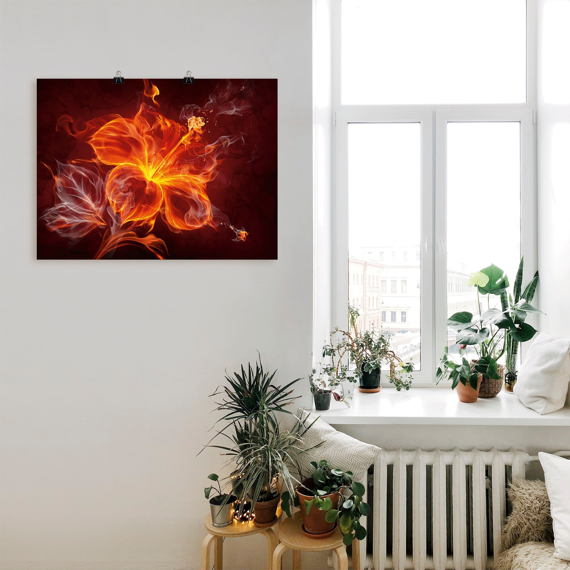 Artland Wandbild »Feuerblume«, Blumen, (1 St.), als Leinwandbild, Poster, Wandaufkleber in verschied. Größen