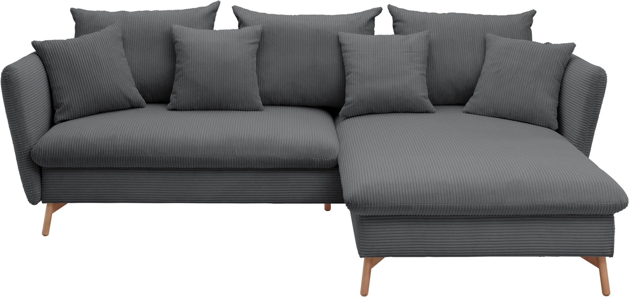OTTO home Ecksofa "MERLE, 258 cm, L-Form, traumhafter Cord," mit Bettfunkti günstig online kaufen