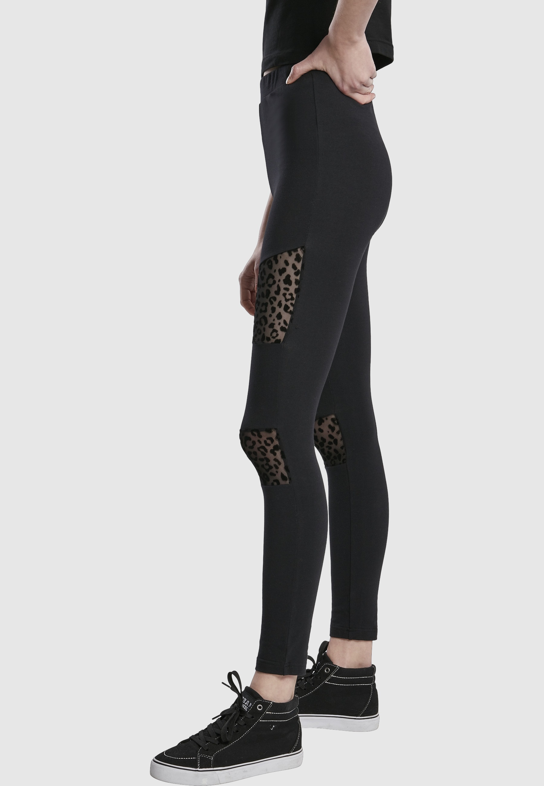 URBAN CLASSICS Leggings »Urban Classics Damen Ladies Flock Lace Inset Leggings«