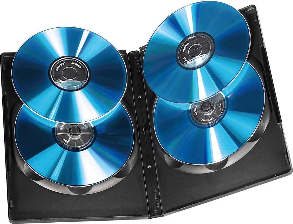Hama DVD-Hülle »DVD-Leerhülle Quad Box, 5er-Pack, Schwarz«