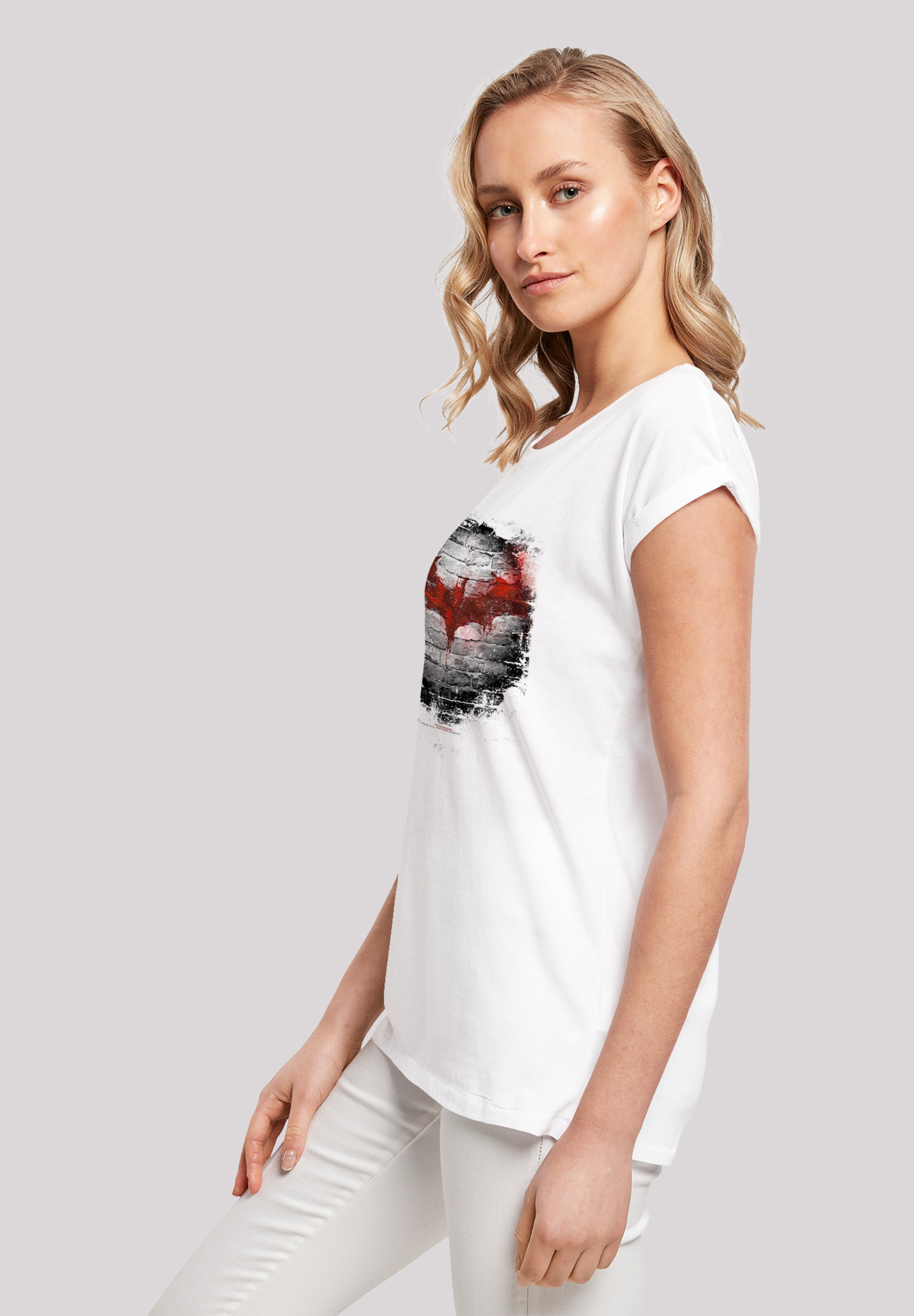 F4NT4STIC T-Shirt »Batman Logo Wall'« Print