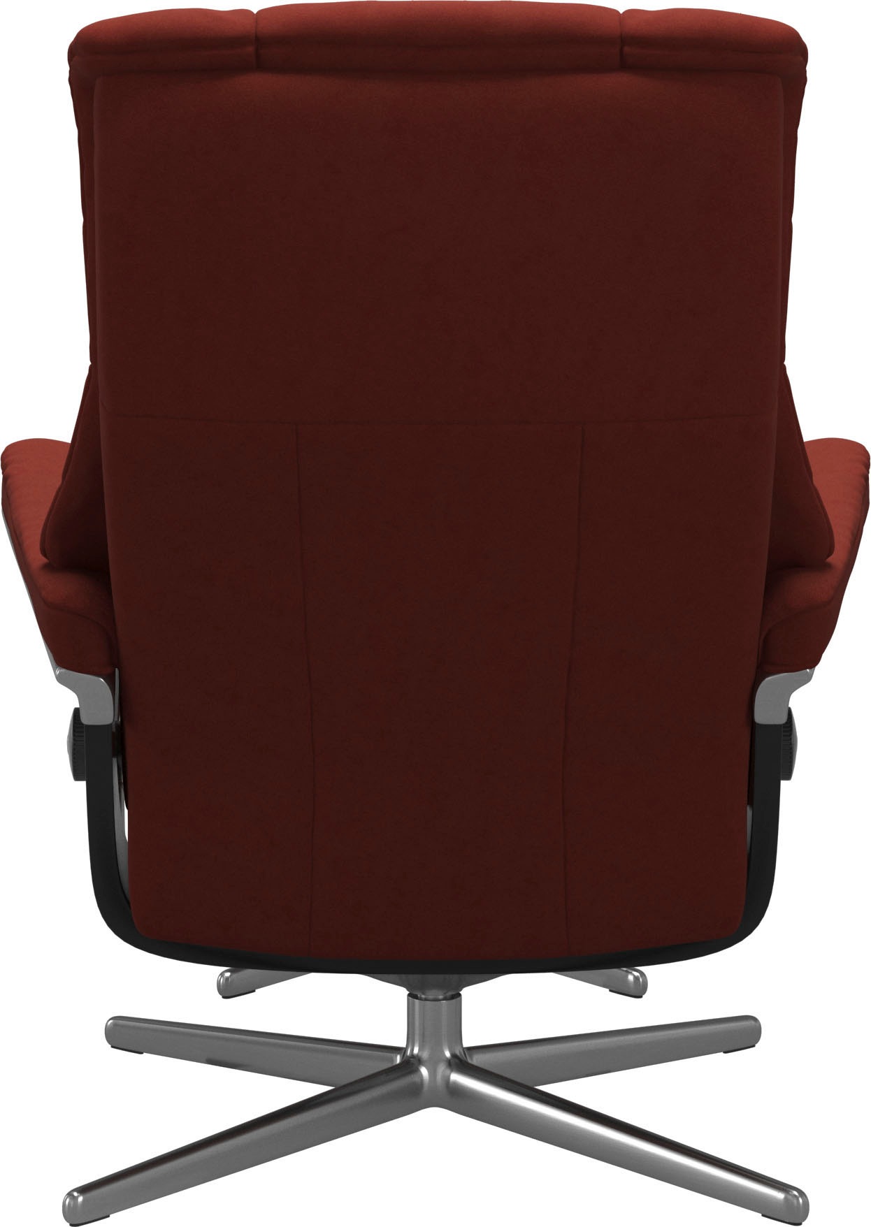 Fußhocker STRESSLESS "Mayfair", rot (rot dinamica), B:55cm H:41cm T:39cm, Microfaser DINAMICA (88% Polyester, 12% Polyurethan), Hocker, Fußhocker, mit Cross Base, Größe S, M & L, Holzakzent Schwarz 2