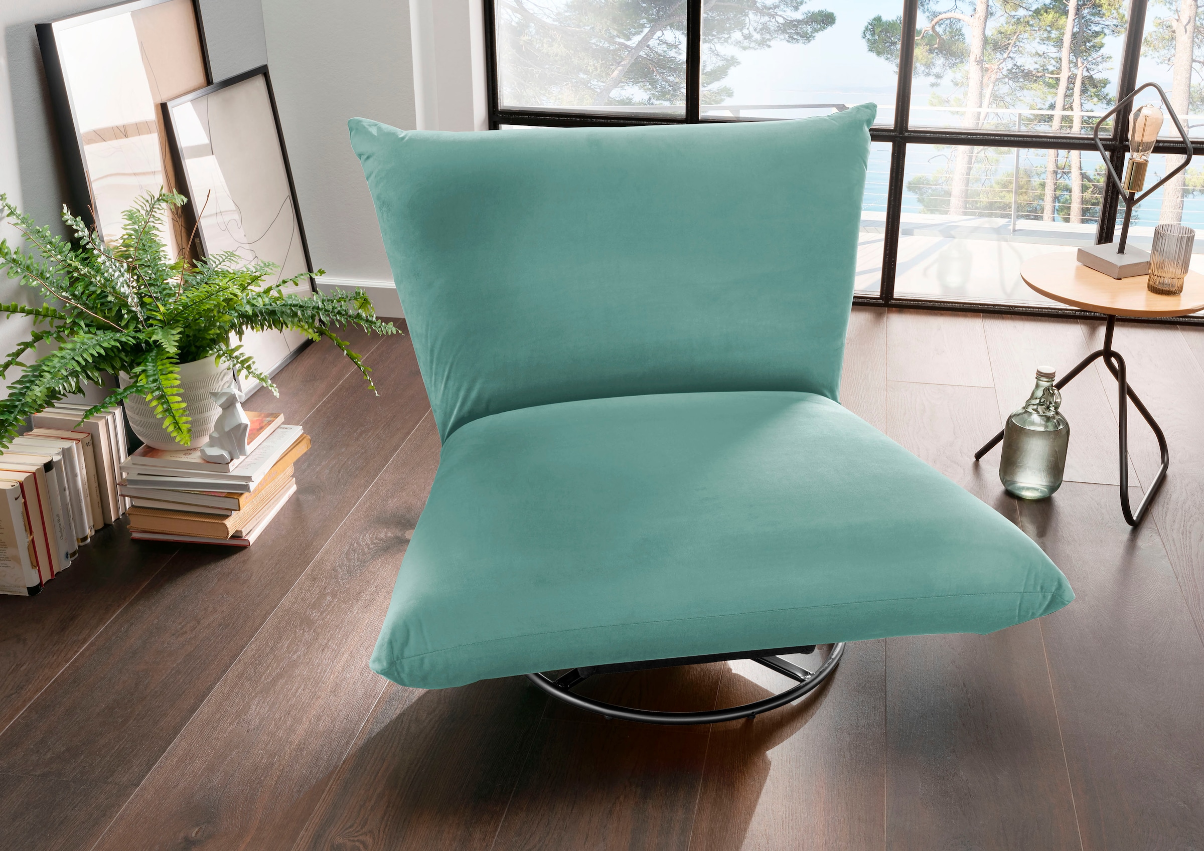 Home affaire Drehsessel "Cremona" 360 drehbar mit Metallfuß günstig online kaufen