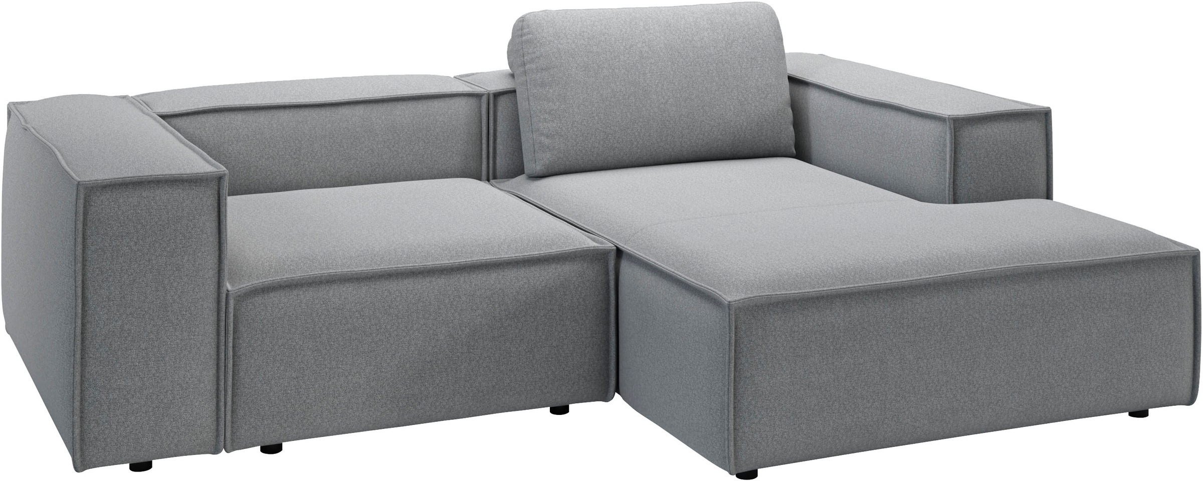Places of Style Ecksofa »Watertown, kompakte L-Form, 246 cm breite für kleinere Räume«, modernes Ecksofa mit Feincordbezug, platzsparend & bequem