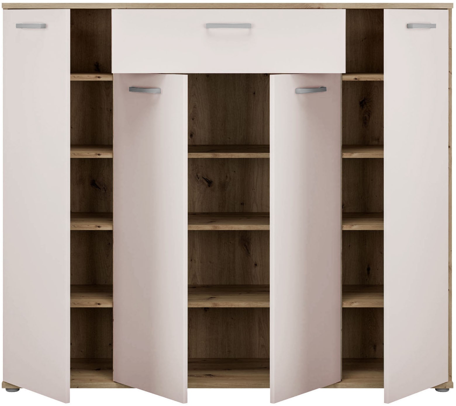 FORTE Kommode »Kombikommode, Stauraum, Einlegeböden verstellbar« B/H/T ca.140/120/34 cm, viel Stauraum, PEFC zertifiziert
