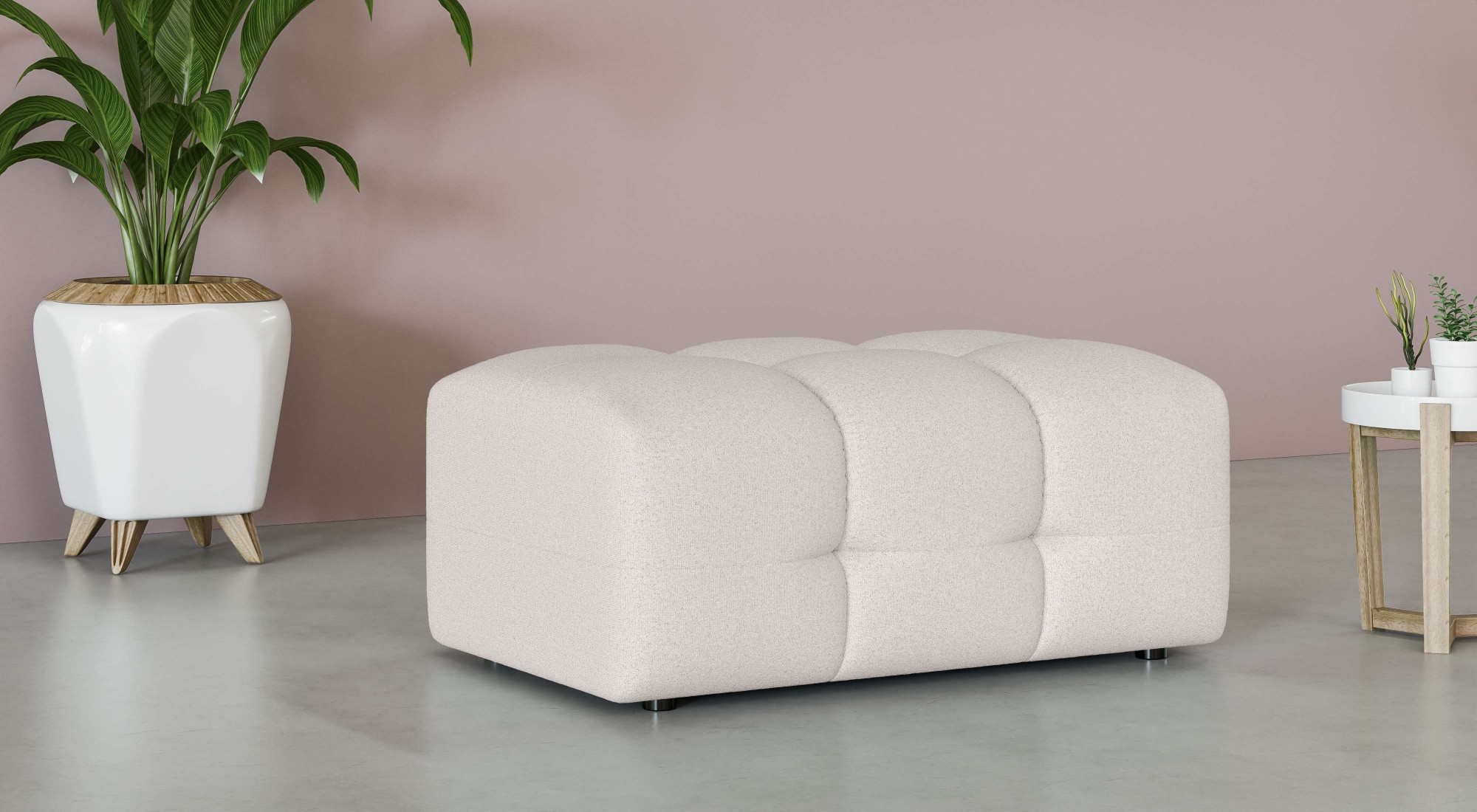 OTTO home Polsterhocker "Manilla, trendige Steppung, passend zur Serie, B/T günstig online kaufen