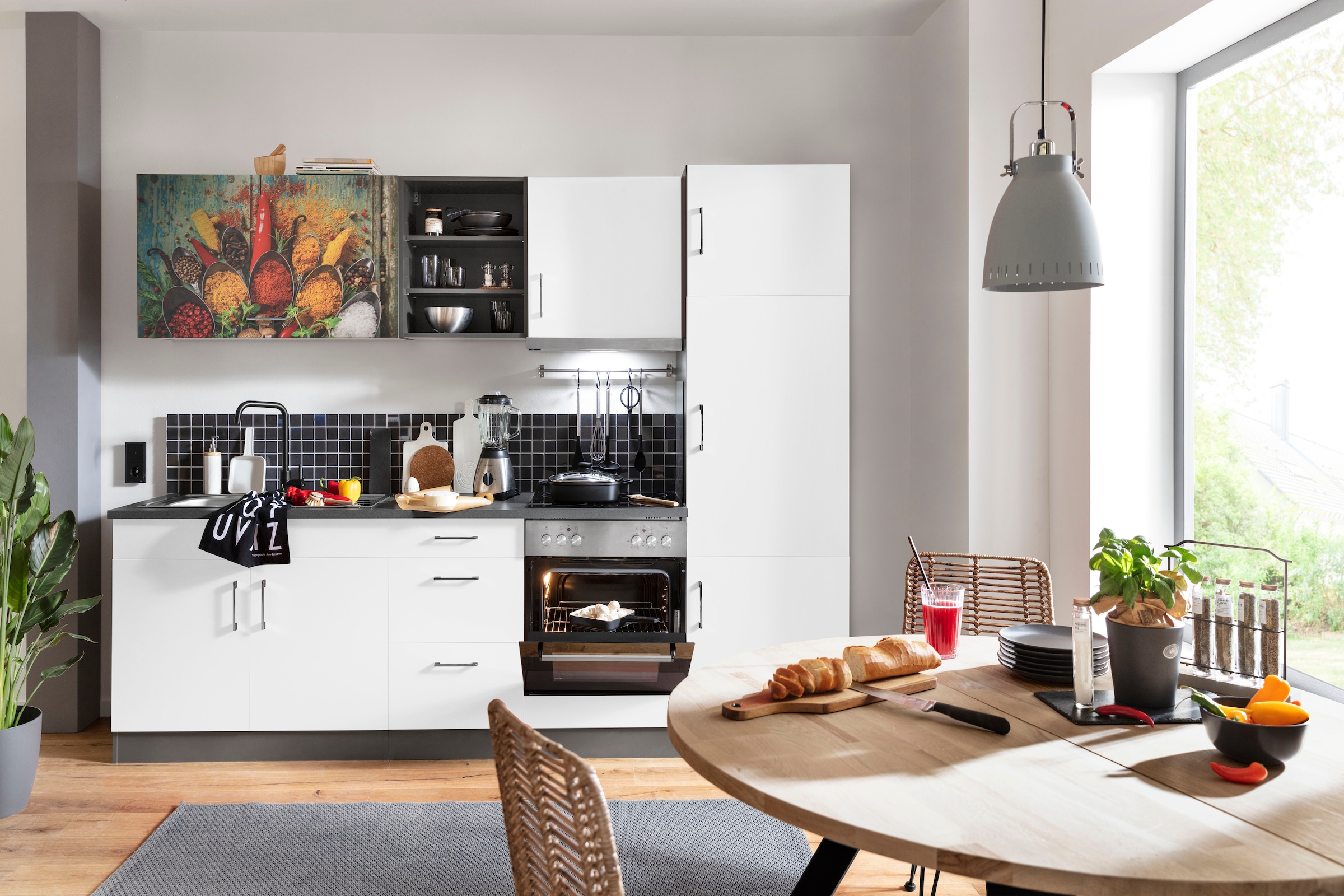 KOCHSTATION Küchenzeile »KS-Paris«, mit E-Geräten, Breite 270 cm