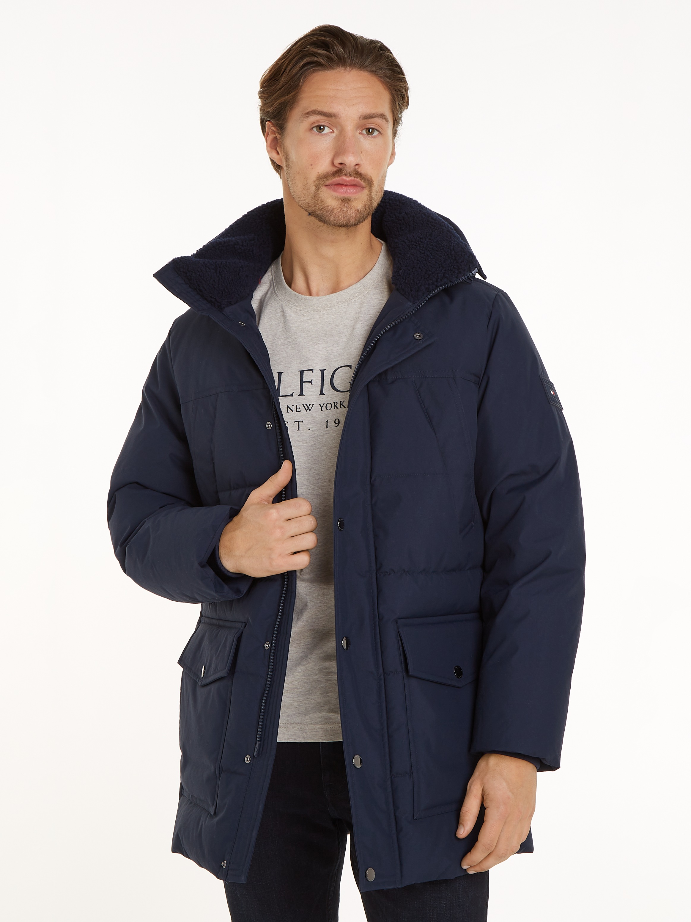 Tommy Hilfiger Parka "ROCKIE UTILITY PARKA", mit Kapuze, Winterjacke, Outdo günstig online kaufen