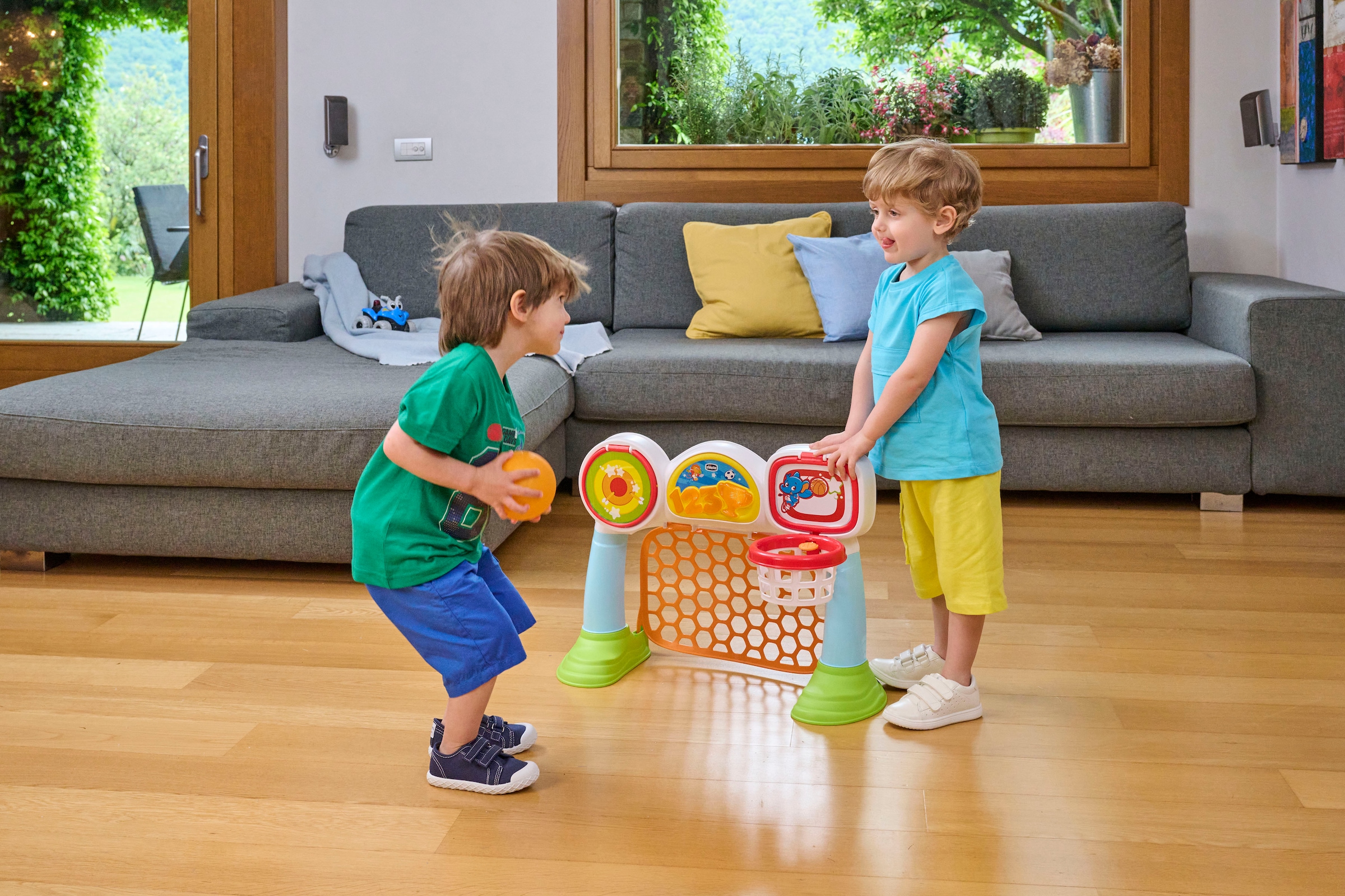 Chicco Fußballtor »Multi-Sport-Aktivitätsspiel, 3in1«, Made in Europe; mit Licht- und Soundeffekt