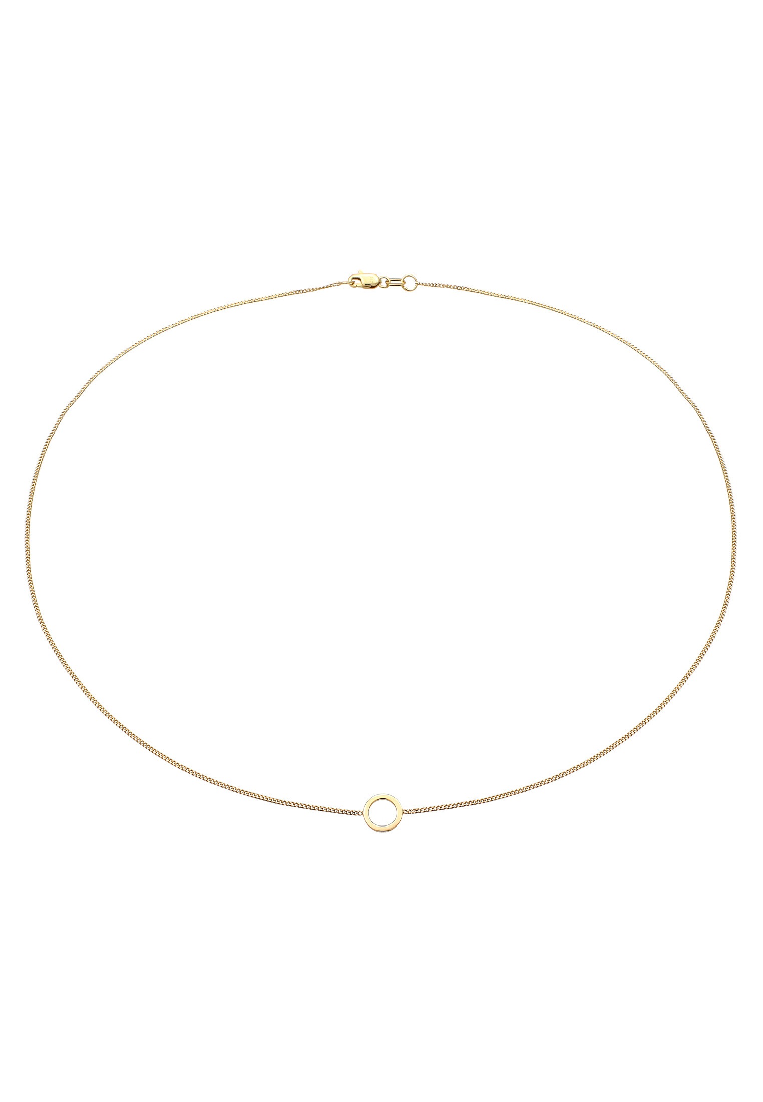 Elli Premium Kette mit Anhänger »Choker Kreis 375 Gelbgold«