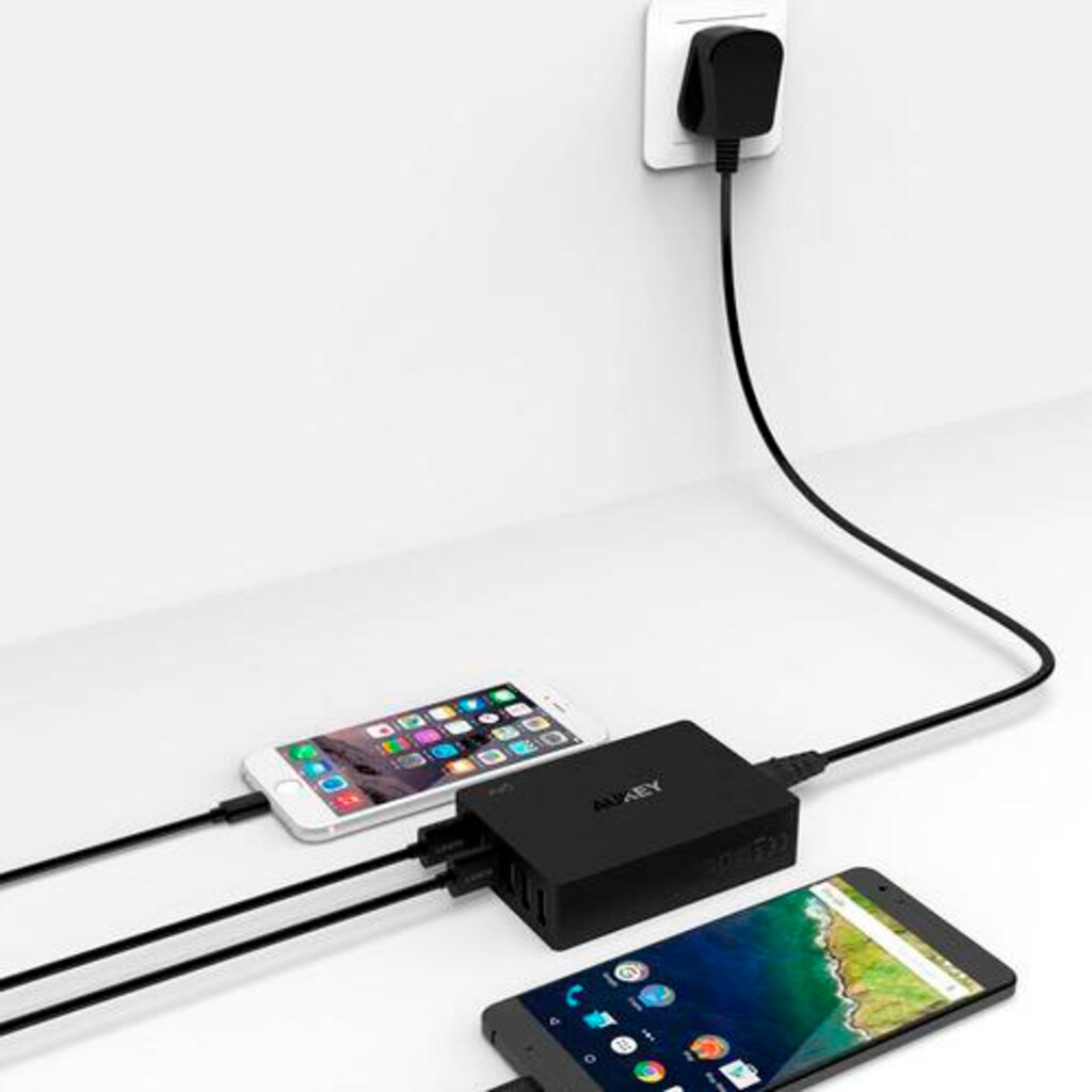 AUKEY Smartphone-Ladegerät »6 USB Port Qualcomm Quick Charge 3.0 Desktop Charger«