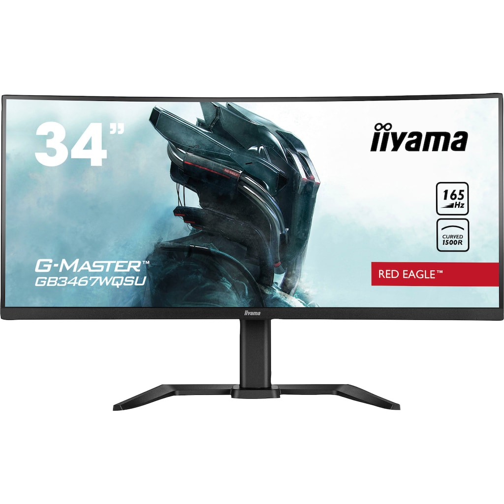 Iiyama Curved-Gaming-Monitor »GB3467WQSU-B5«, 86,4 cm/34 Zoll, 3440 x 1440 px, 165 Hz