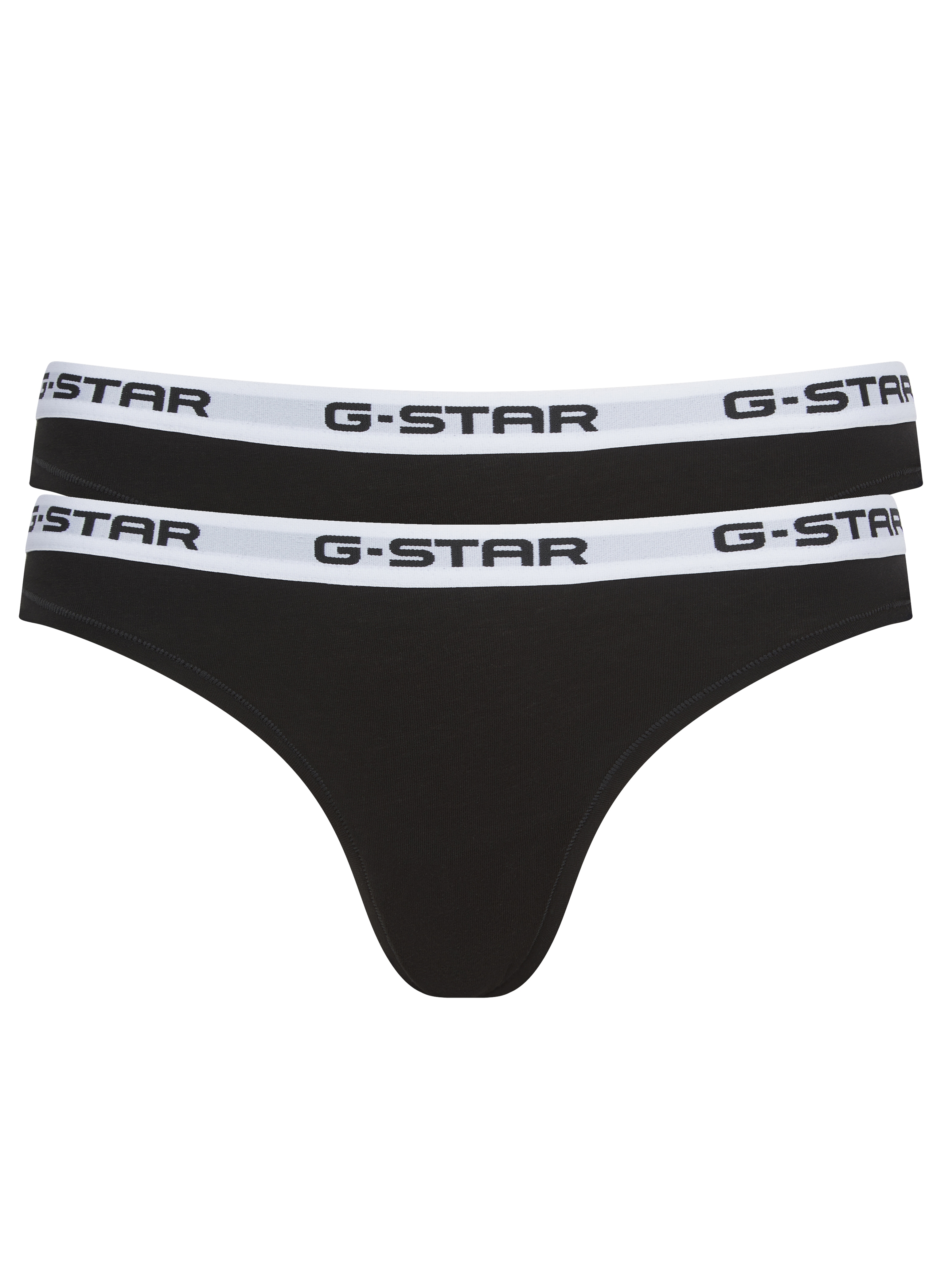 G-STAR Tanga "OBSIDIAN, 2 PACK THONGS" Packung, 2 Stk. mit Logobund