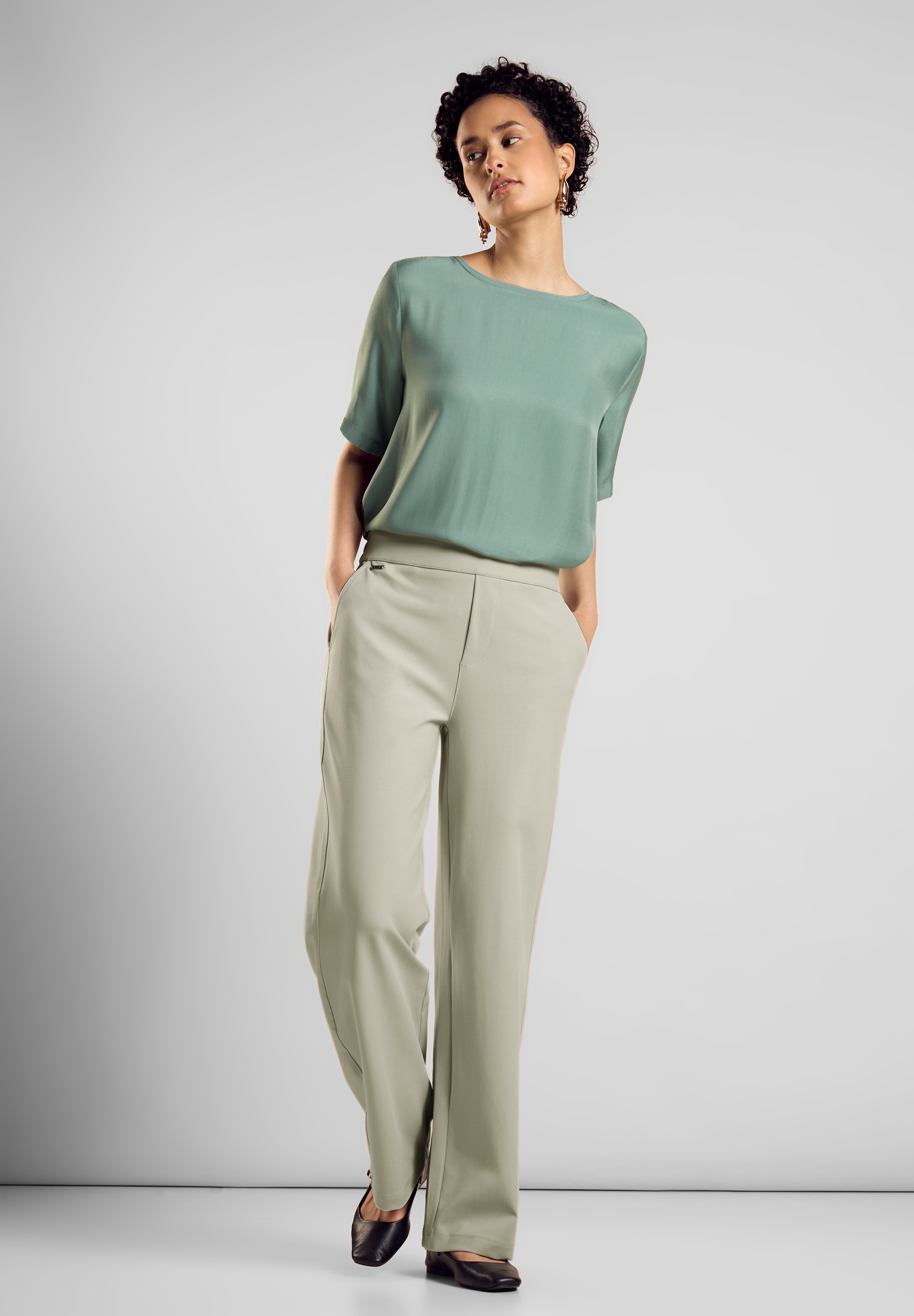 STREET ONE Stoffhose, High Waist