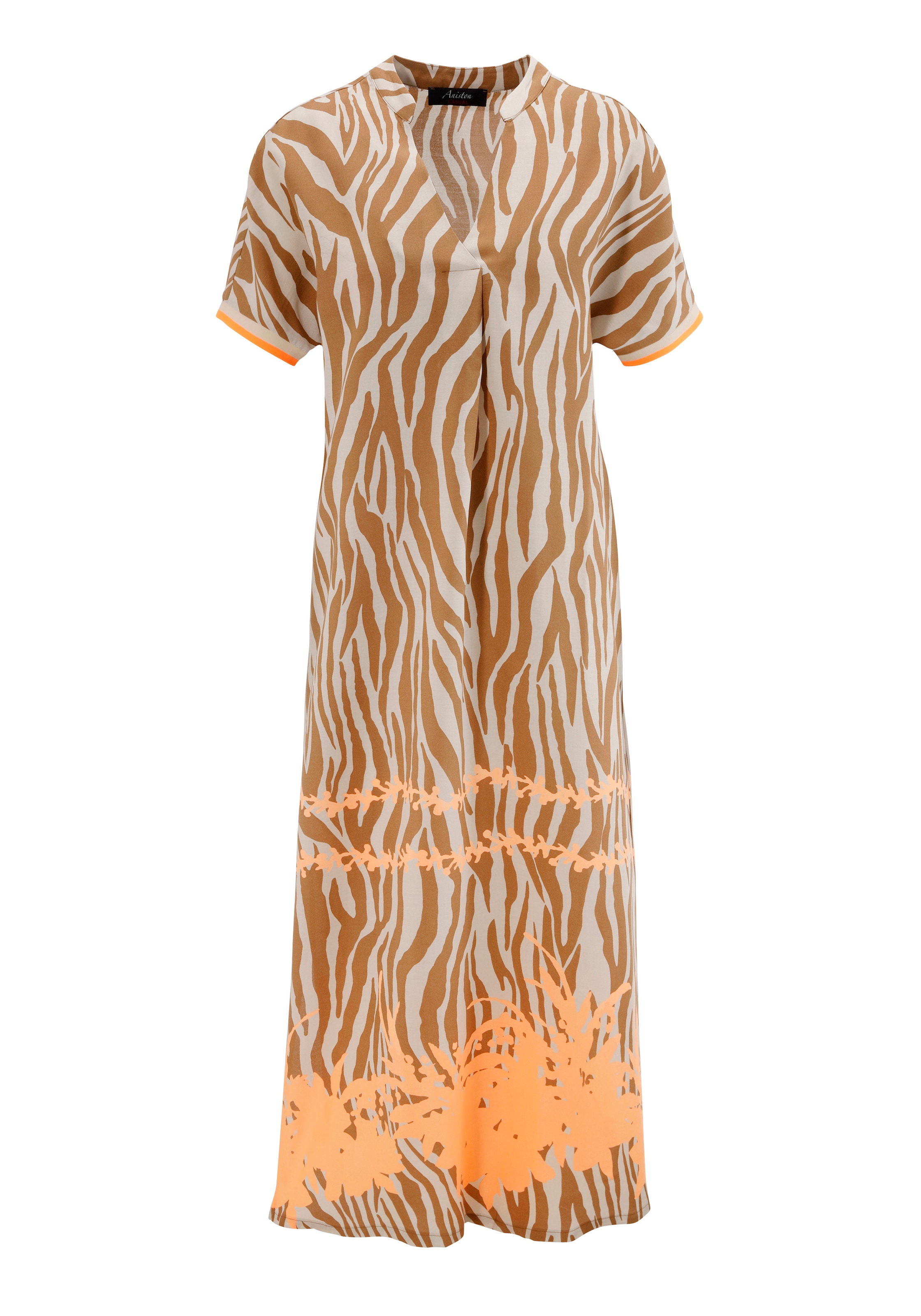 Aniston CASUAL Sommerkleid, mit Zebrastreifen und extravagantem Bordüren-Druck - NEUE KOLLEKTION