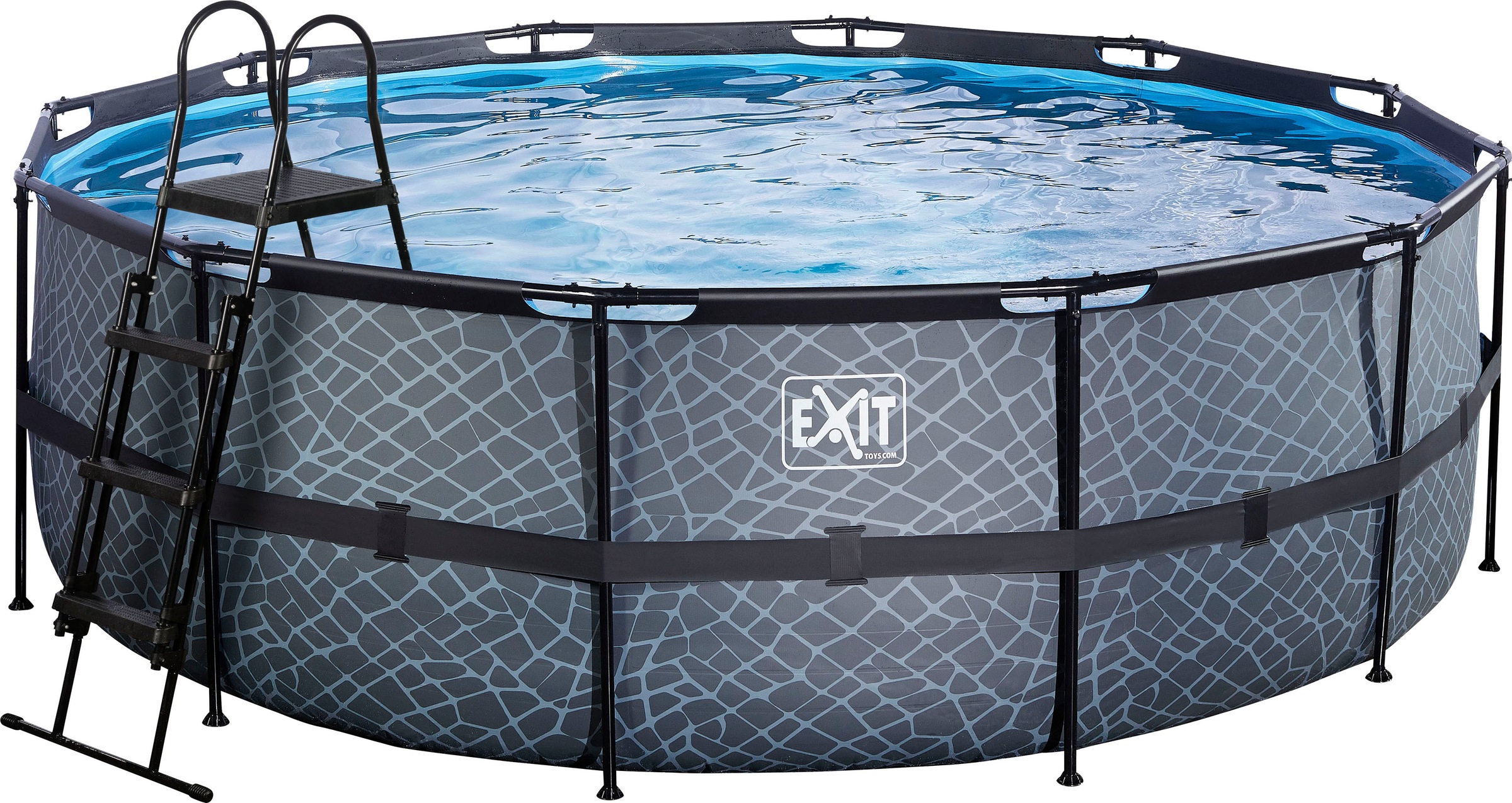 EXIT Framepool "inkl. Sicherheitsleiter" ØxH: 427x122 cm, mit Kartuschenfilteranlage & Filterkartusche