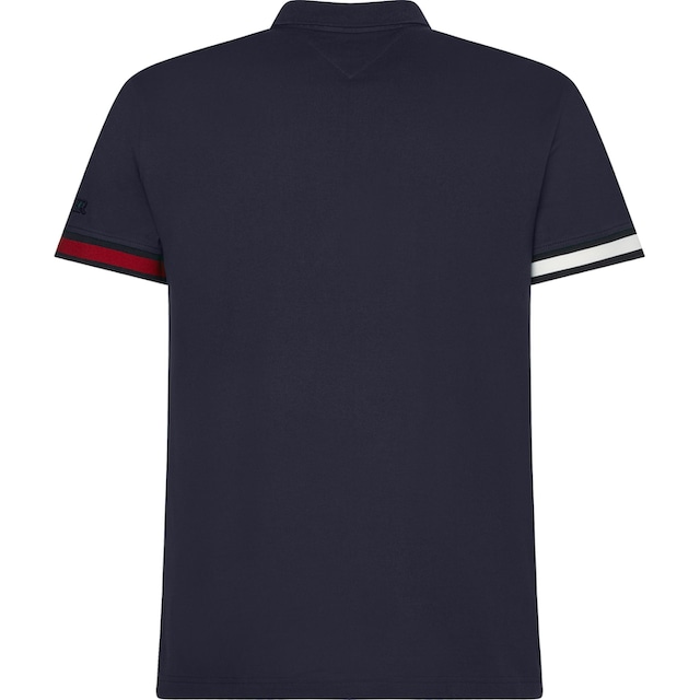 Tommy Hilfiger Poloshirt »FLAG CUFF SLEEVE LOGO SLIM FIT«, mit kontrastfarbenen  Rippbündchen am Ärmel ▷ für | BAUR