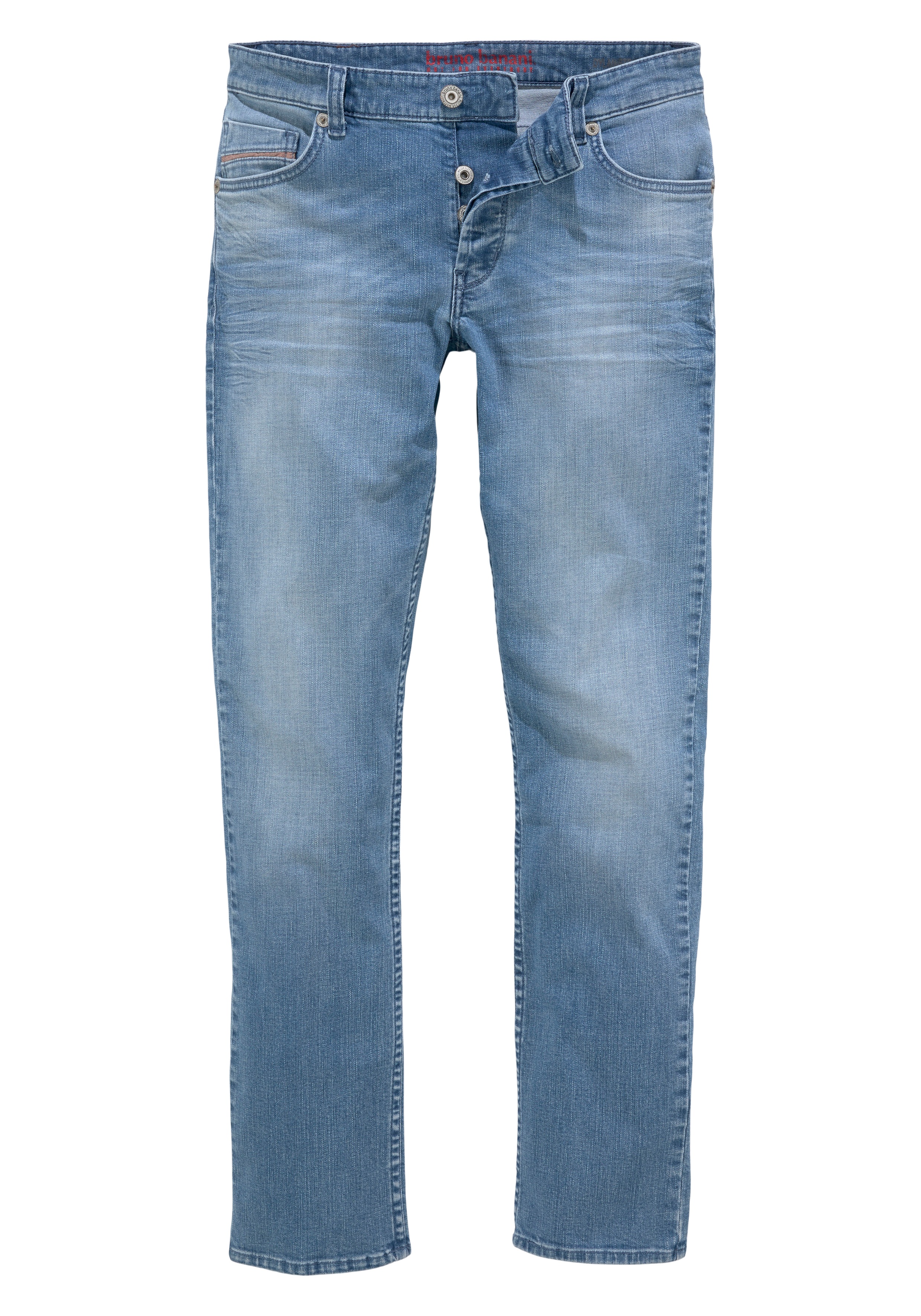 Thumbnail - Bruno Banani Straight-Jeans "Dylan", gerade Beinform, Used-Waschung, niedrige Leibhöhe