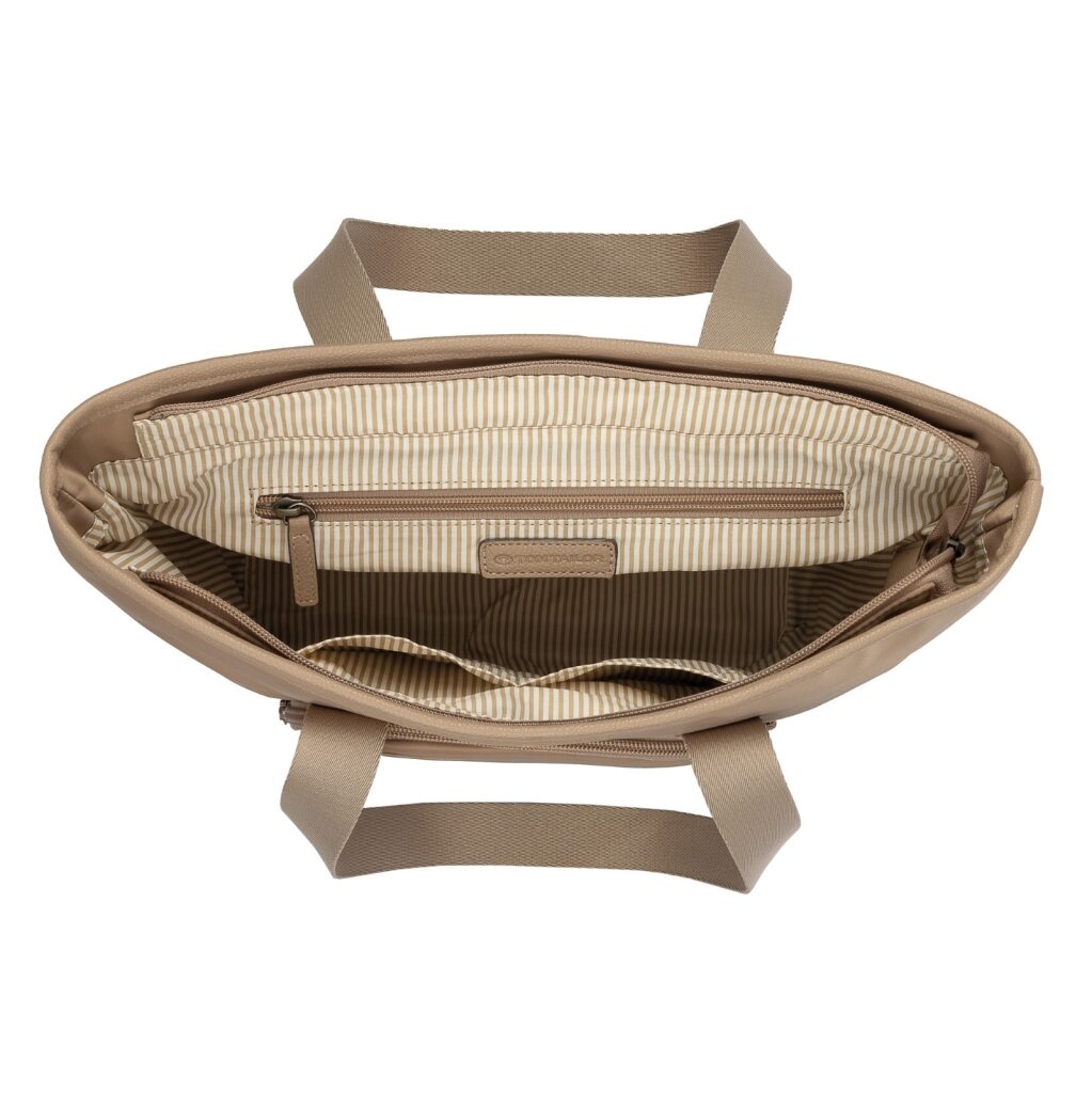 TOM TAILOR Shopper »Viene« fein genarbtes Lederimitat trifft auf leichtes Nylon mit feinem Logo