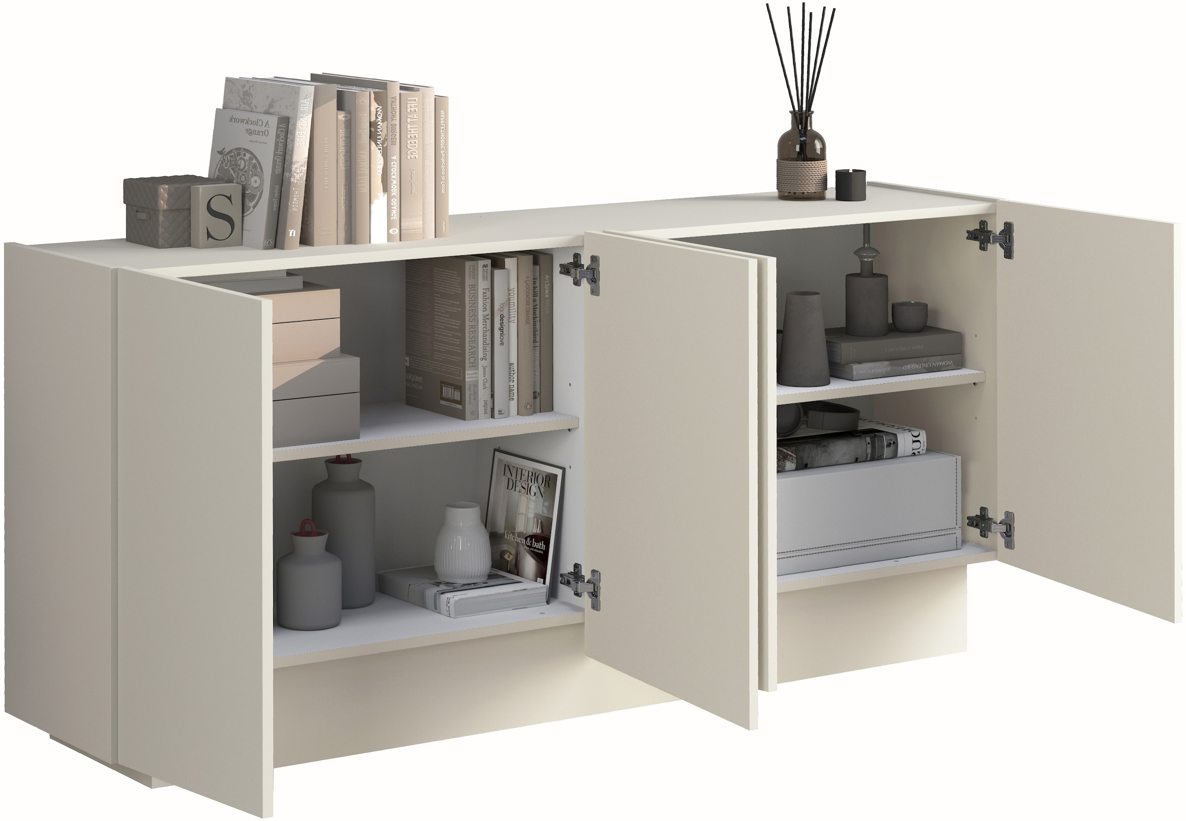 INOSIGN Sideboard »VELA, Sideboard, Breite 160 cm, Design mit schrägen Türen«, (1 St.), Made in Italy, Maße-B/T/H: 160x35x75,Sideboard, Anrichte, Kommode