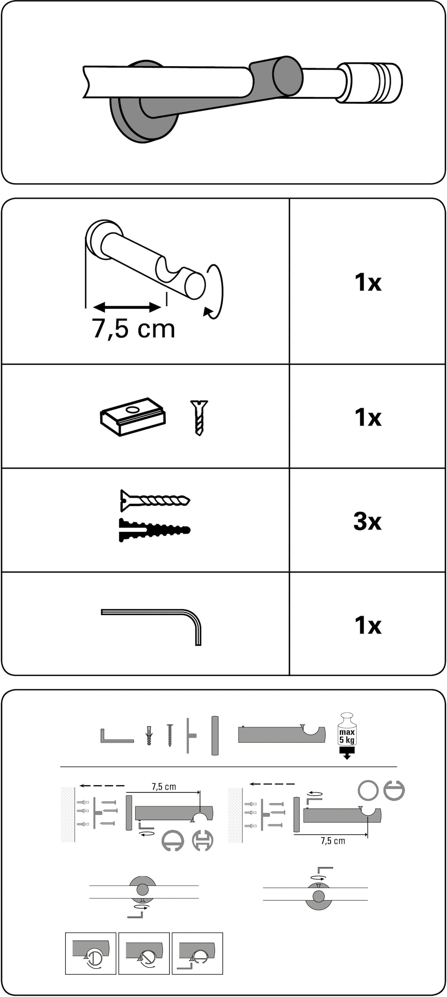 GARDINIA Einzelprogramm (1 | Rechnung Memphis auf Träger »Memphis«, BAUR Serie mm St.), 16 Ø