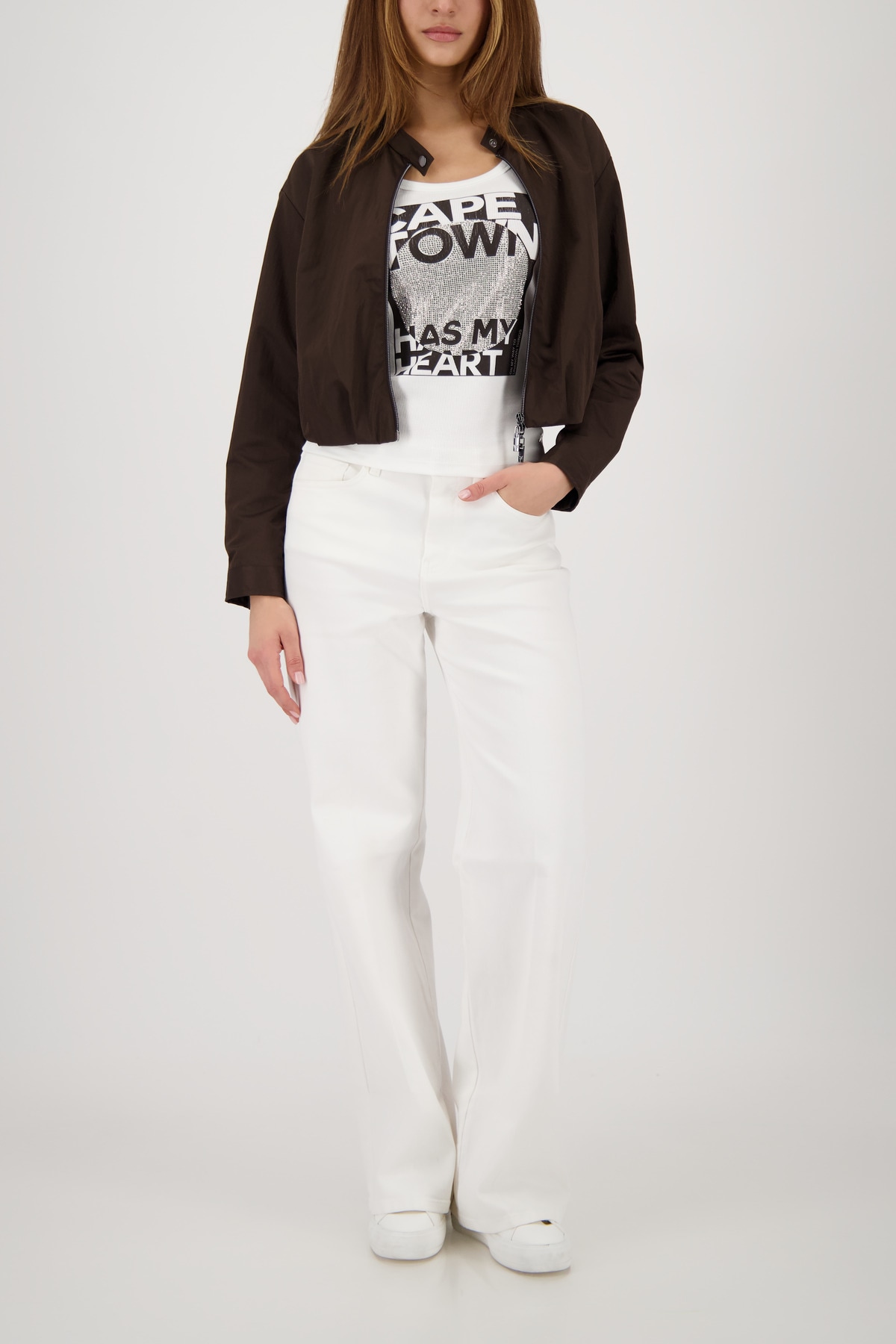 Monari Blouson »Jacke Nylon« ohne Kapuze Regular fit mit Stehkragen