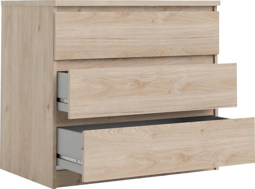INOSIGN Kommode »Naia«, abgerundete Schubladenkanten auf Metallgleiter, Breite 77 cm