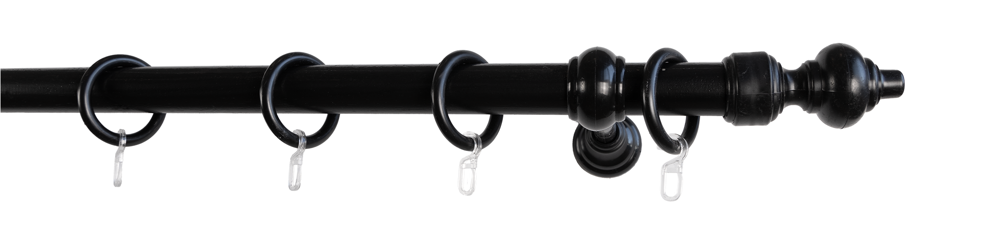 GARESA Gardinenstange "1" Ø 28 mm 1 läufig-läufig Wunschmaßlänge Vorhanggarnitur, Kunststoff, verlängerbar, mit Ringe/2 Lauf Gleiter