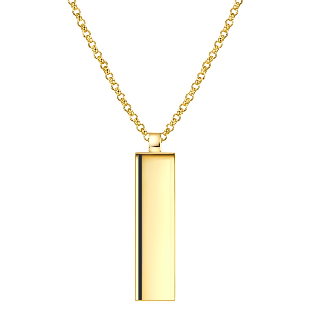 MÄNNERGLANZ Damen Kette mit Anhänger "AV346", 59,0cm, Silber 925 (Sterlingsilber)gelbgold, Silber 925 (Sterlingsilber), Halsketten