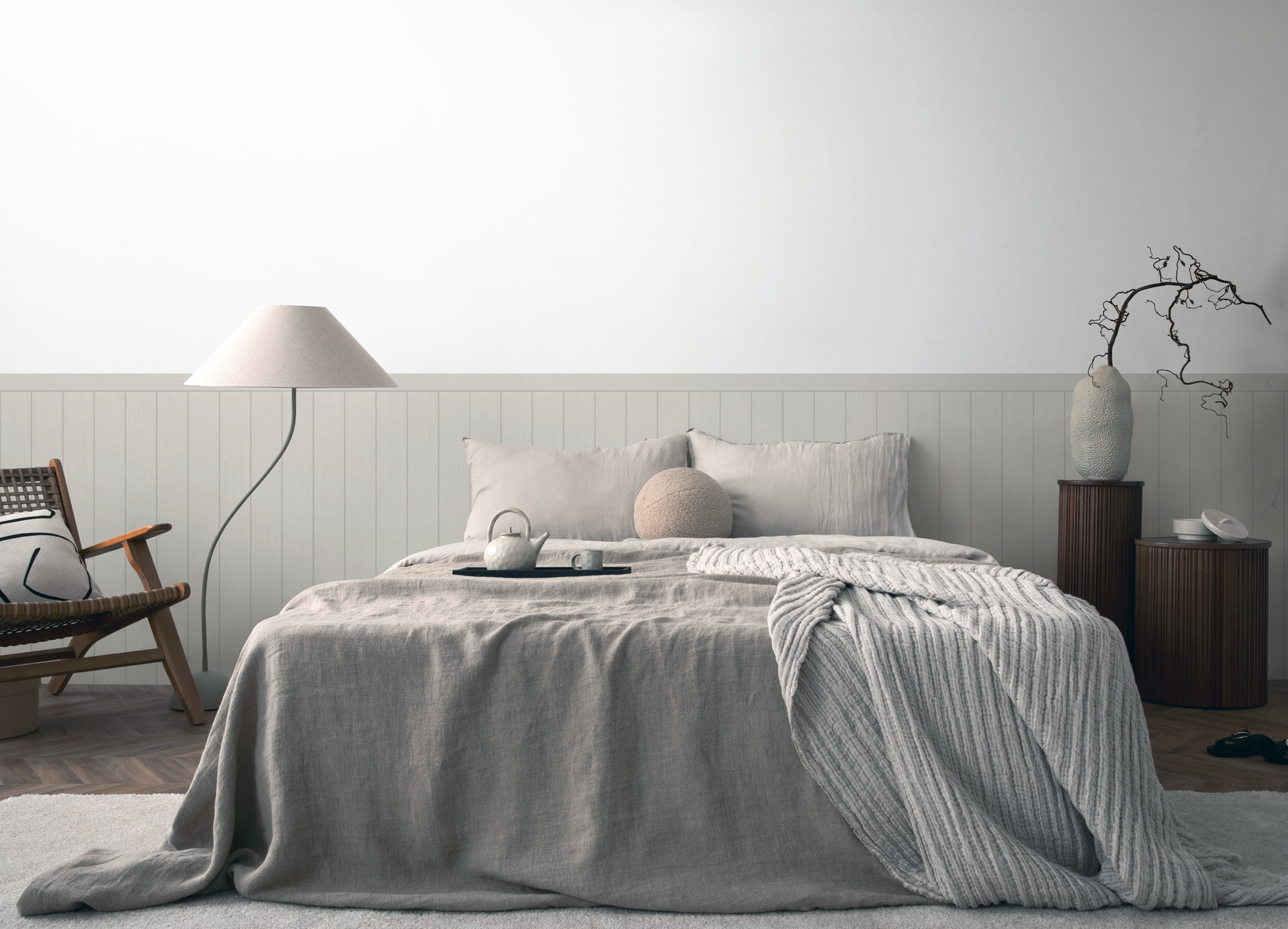 living walls Vliestapete »Wallpanel Tapete Wandpaneele Mustertapete Holzpaneele Natur«, matt