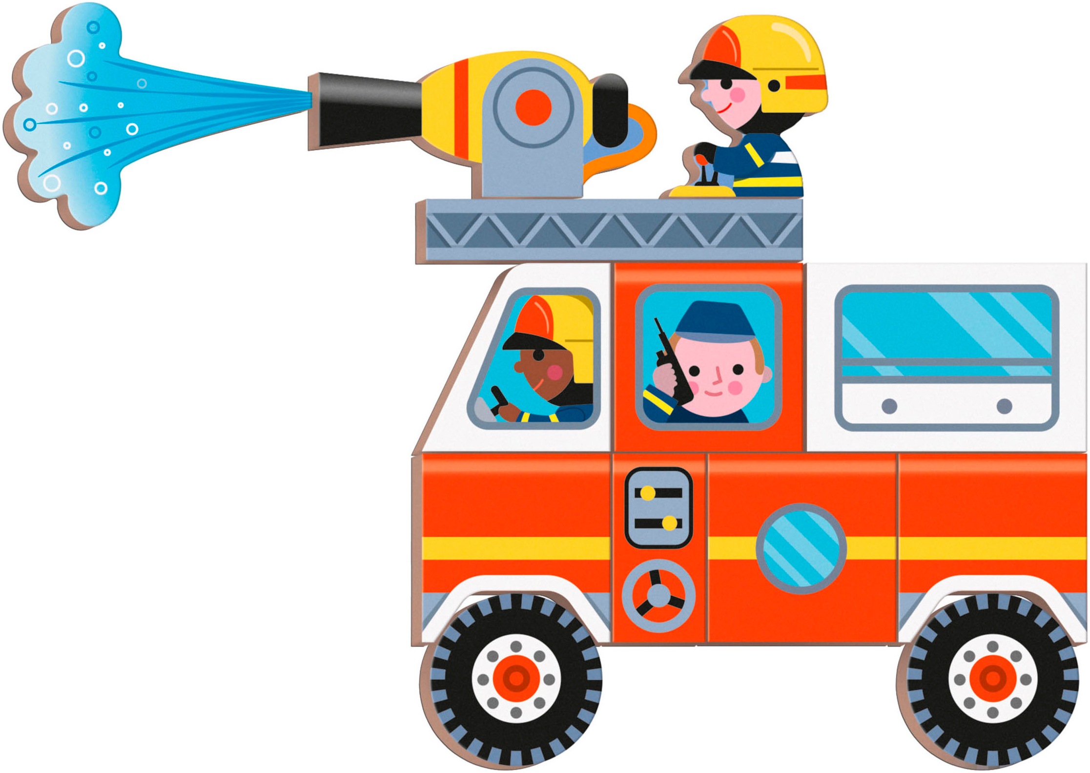 Janod Lernspielzeug »Magnetbuch - Feuerwehr«, FSC®- schützt Wald - weltweit