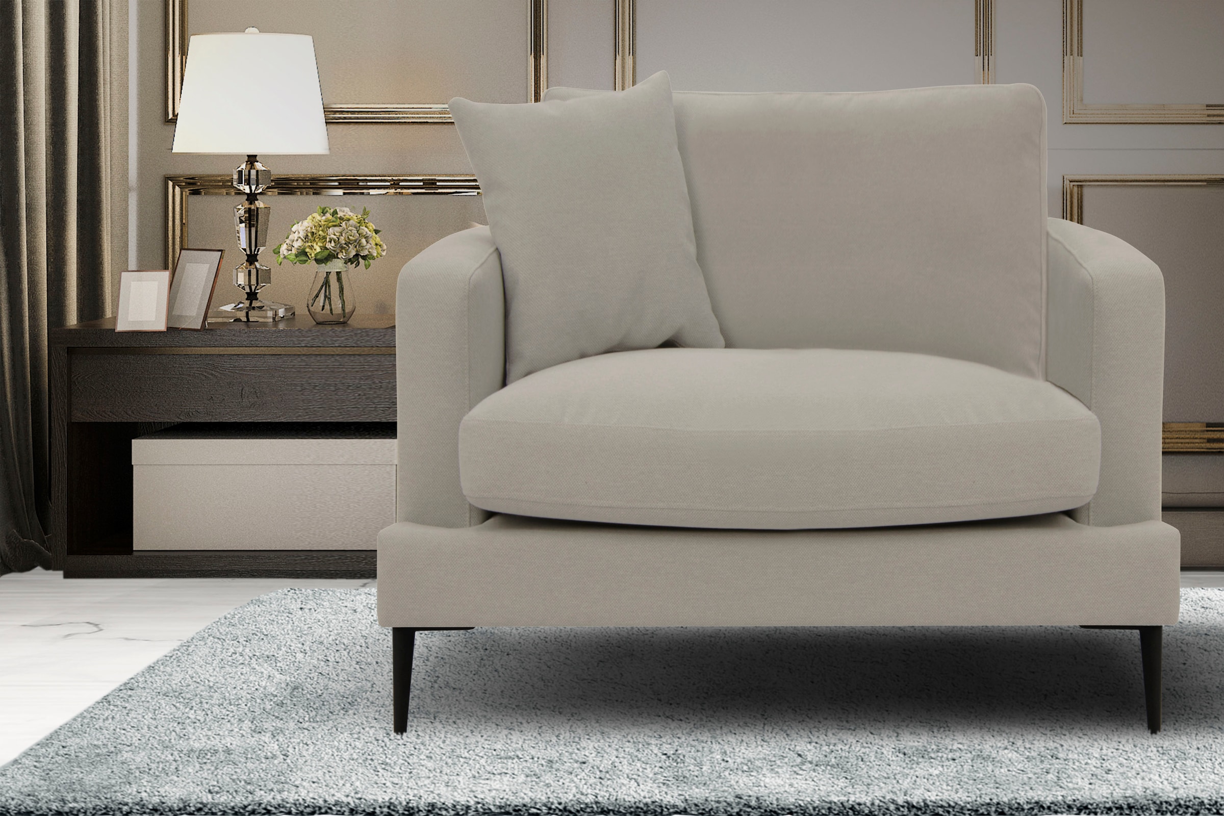 Leonique Sessel "Cozy Loungesessel, Designersessel, Maße B/T/H: 91/97/80 cm günstig online kaufen