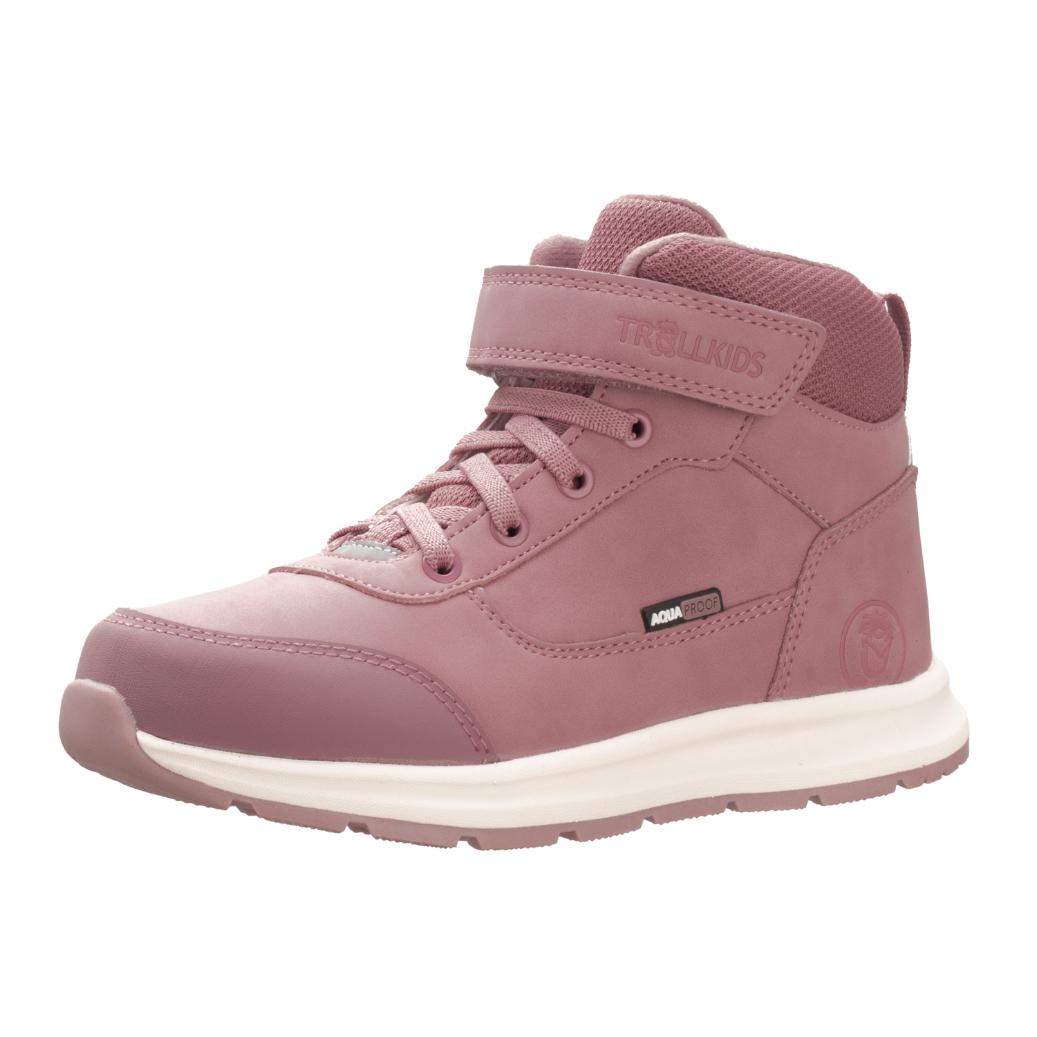 Winterstiefel TROLLKIDS "KIDS STAVANGER MID CUT XT", Mädchen, Gr. 28, pink (pink dawn), Synthetik, Textil, mehrfarbig, Schuhe Winterstiefel, wasserdicht