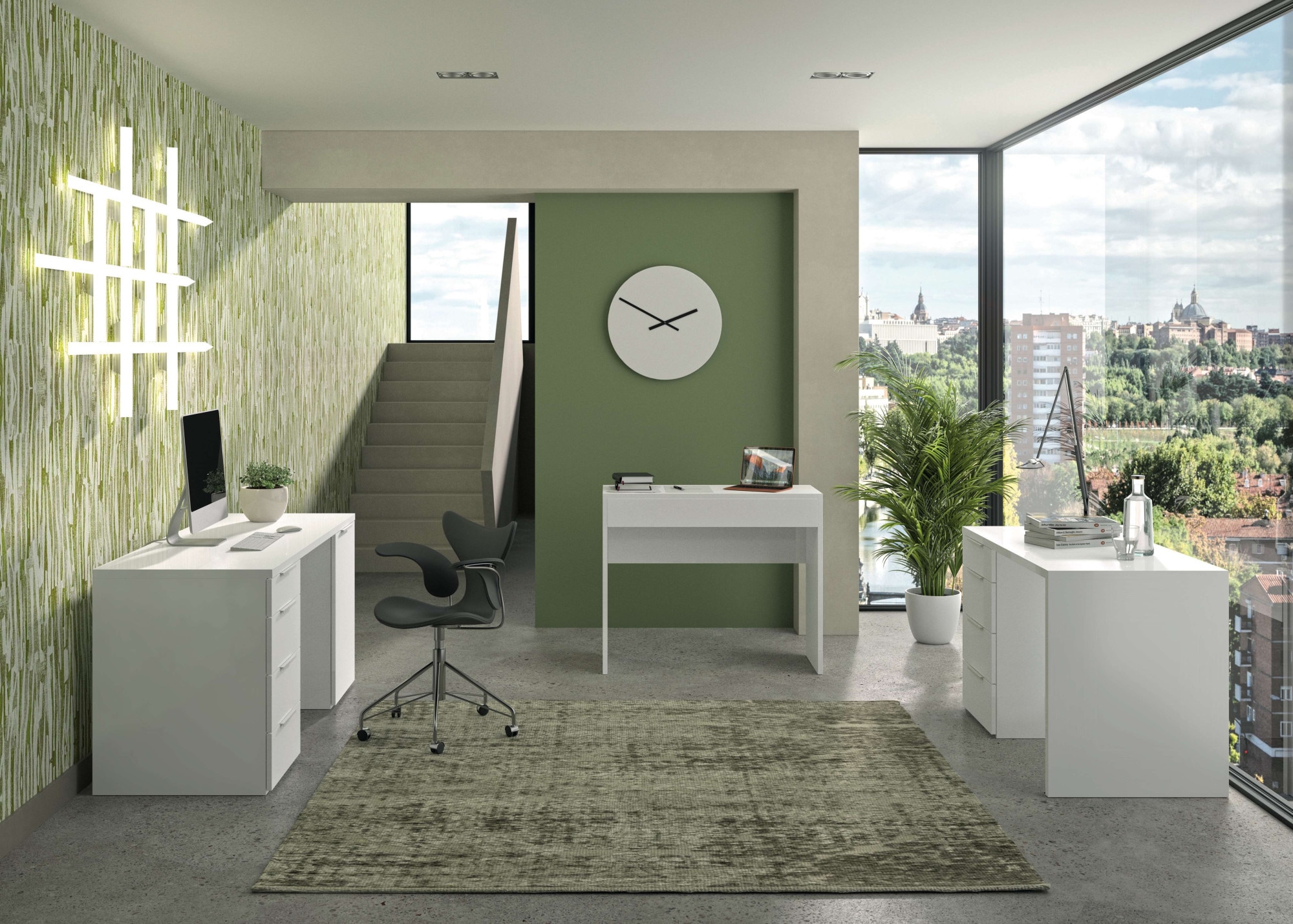 Composad Schreibtisch »Espressso,Schreibtisch, Büroschreibtisch, Computerschreibtisch«, (1 St.), mit 4 Schubladen und 1 Tür