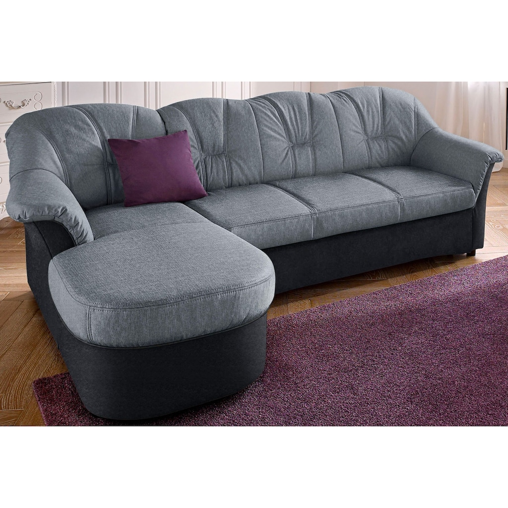 DOMO collection Ecksofa »Flores Schlafsofa, B/T/H: 233/142/86 cm, L-Form«