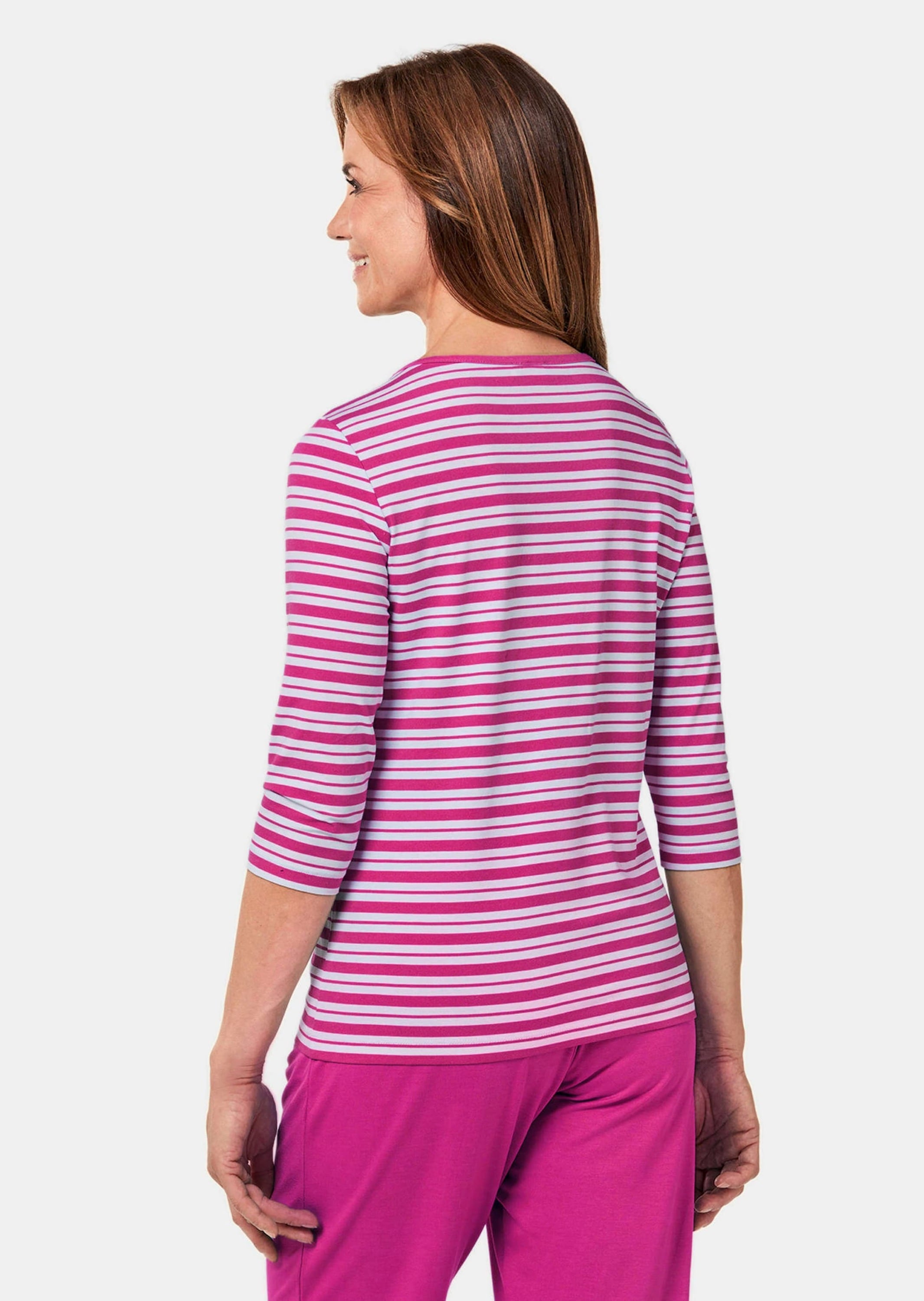 GOLDNER Kurzarmshirt »Shirt Ringelshirt mit U-Boot-Ausschnitt«