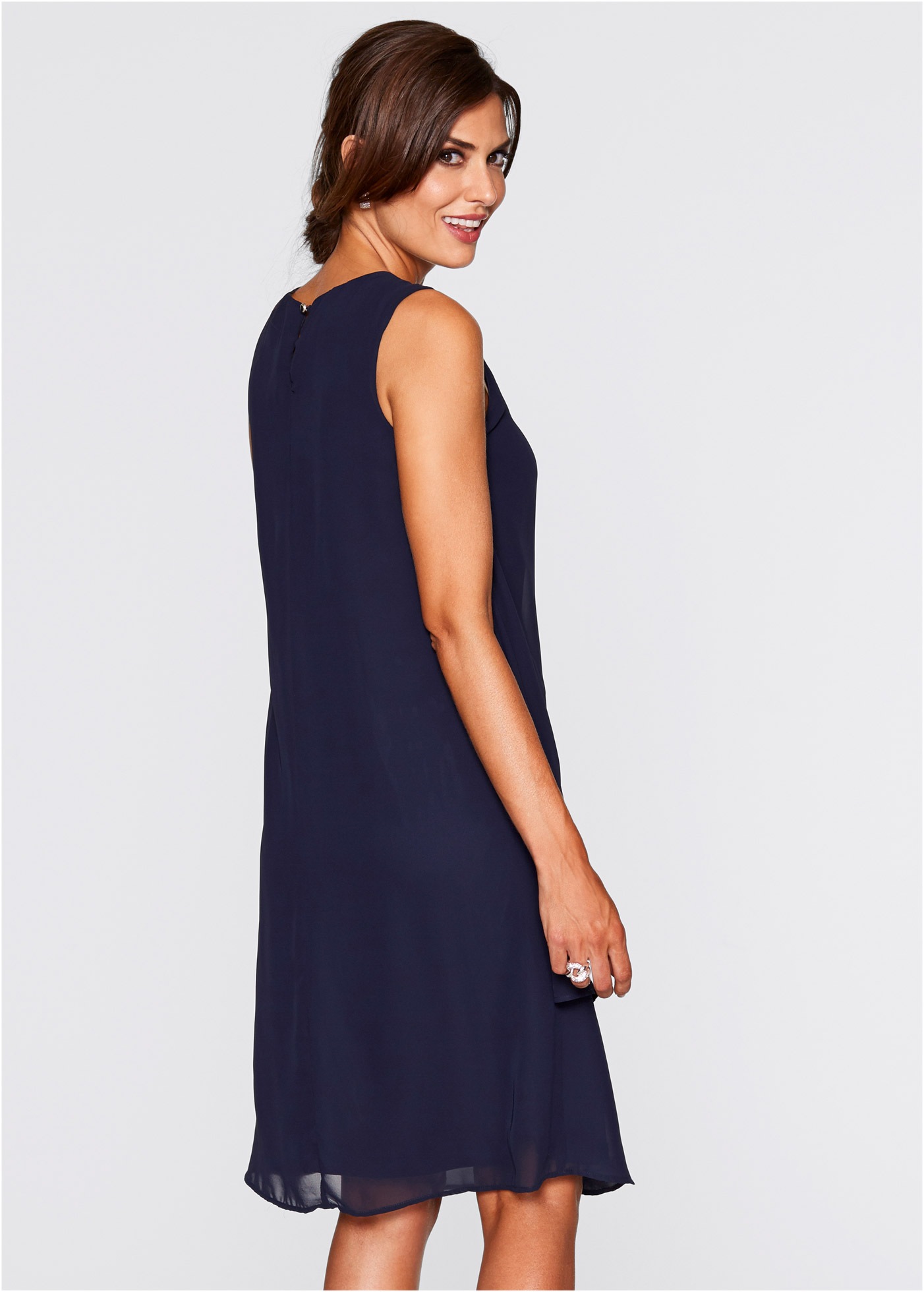 bonprix Chiffonkleid Chiffonkleid mit Strassstein-Applikation günstig online kaufen