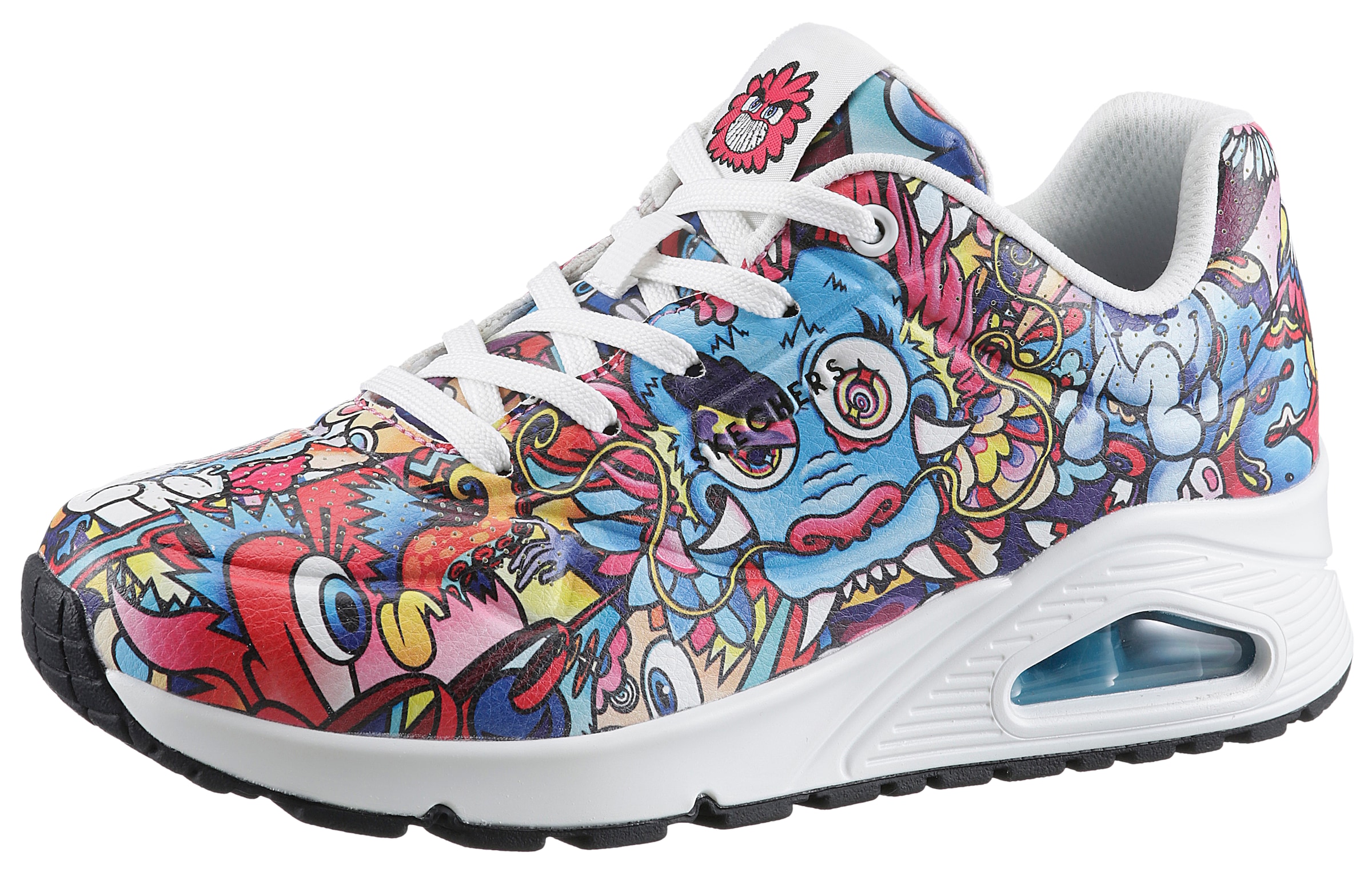 Sneaker »UNO-COLOR DOODLE«, mit buntem Print, Freizeitschuh, Halbschuh, Schnürschuh