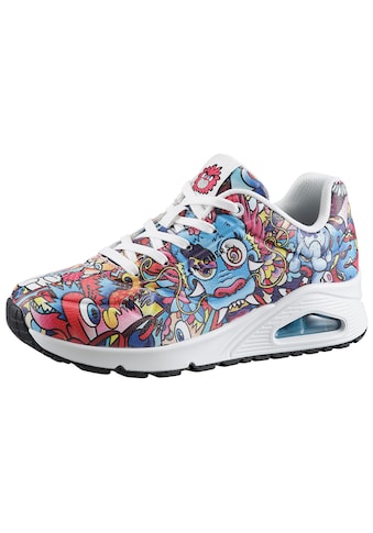 Sneaker »UNO-COLOR DOODLE«, mit buntem Print, Freizeitschuh, Halbschuh, Schnürschuh