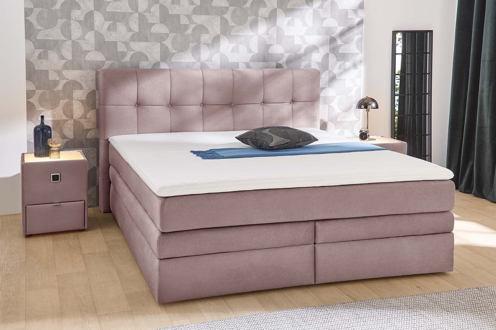 Jockenhöfer Gruppe Boxspringbett "Amy" mit Bettkasten und Kaltschaum-Topper günstig online kaufen