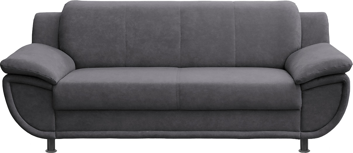 TRENDMANUFAKTUR 3-Sitzer "Rondo, Breite 207 cm, breite Armlehnen, Füße schw günstig online kaufen